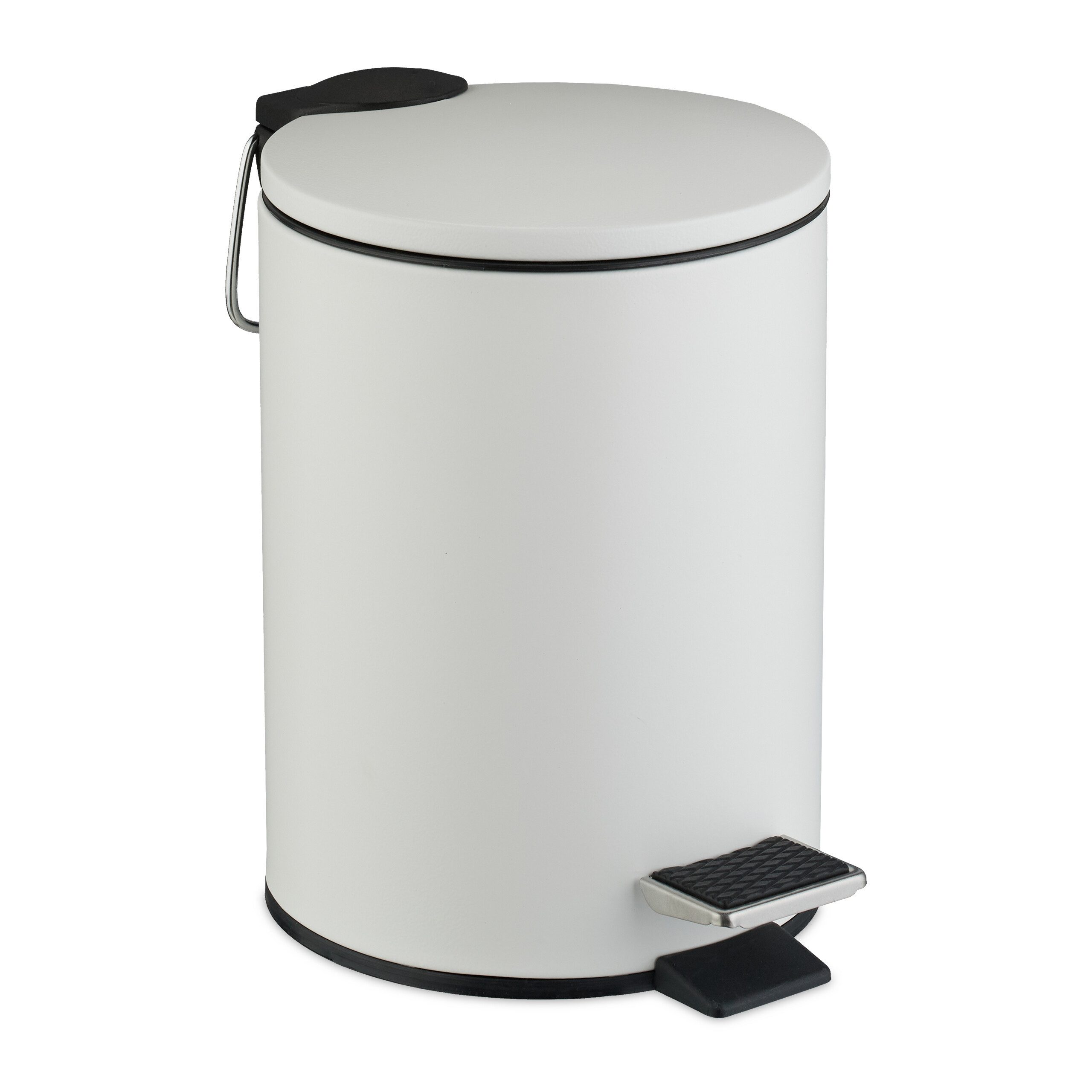 relaxdays Kosmetikeimer Runder Kosmetikeimer 3 Liter, weiß