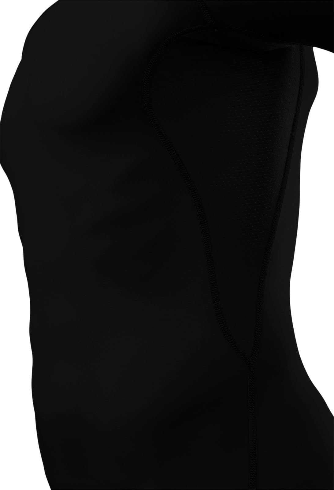 TCA Schwarz Sportshirt, Herren kurzärmlig, - elastisch HyperFusion TCA Funktionsunterhemd