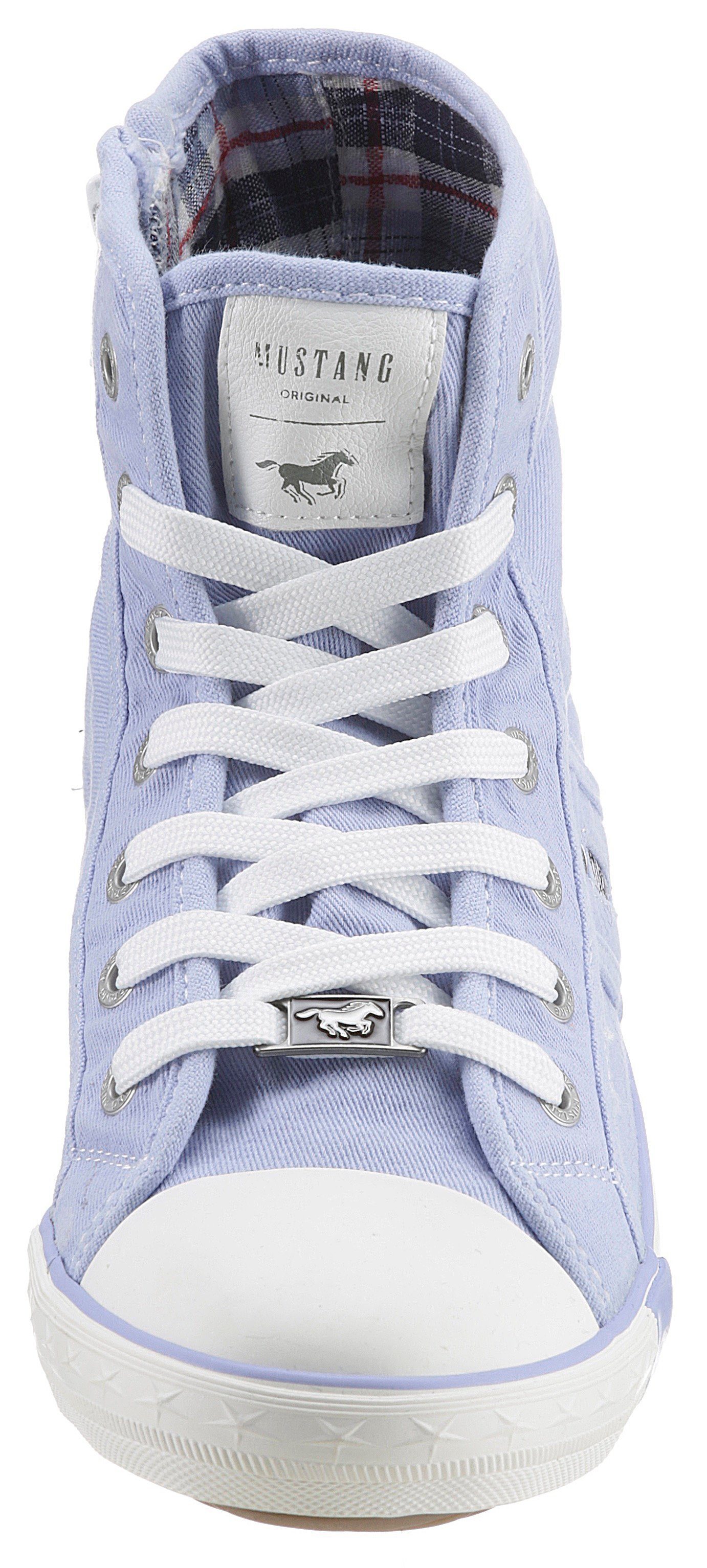 flieder in Label Sneaker mit Shoes der Laufsohle Mustang