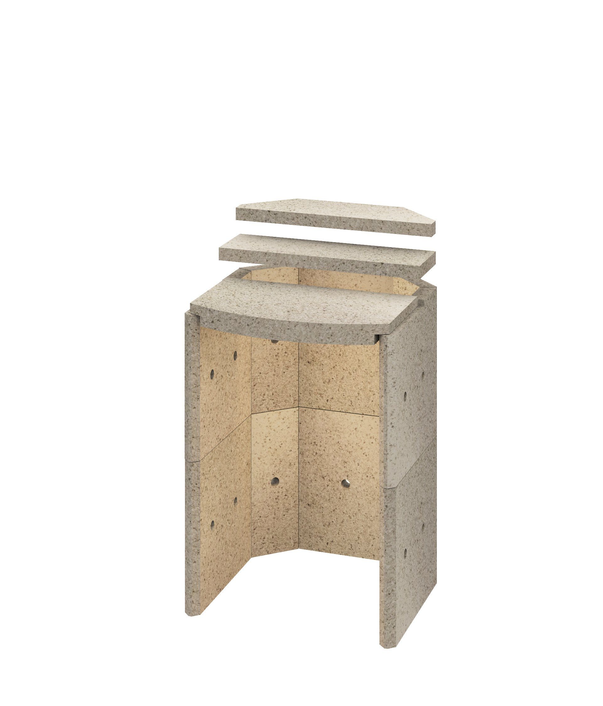 H&M Germany Kaminofen-Erweiterungssegmet Innenauskleidung Vermiculite kompl günstig online kaufen