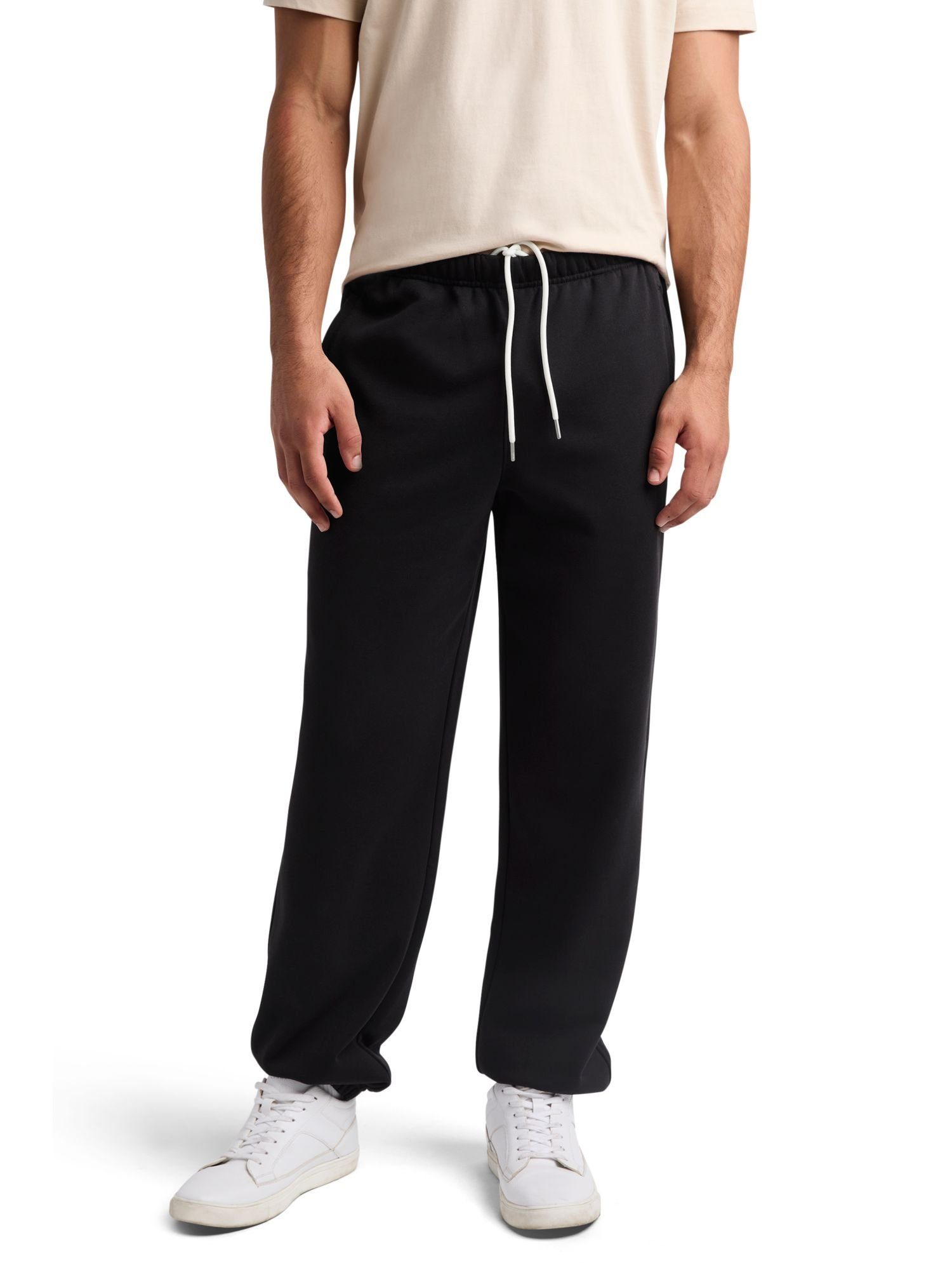 Esprit Jogginghose Logo-Sweatpants aus Baumwollfleece BLACK