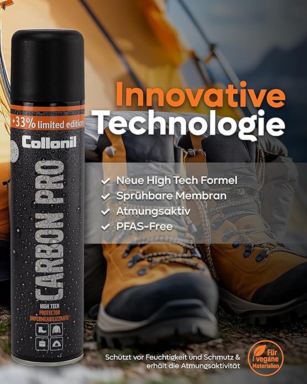 Collonil Carbon Pro - Hightech-Schutz für alle Materialien Schuh-Imprägnierspray