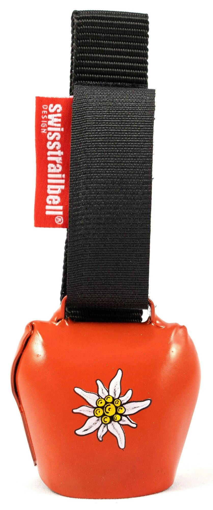 swisstrailbell Fahrradklingel Edition rot mit Edelweiß, Trailbell, Signalglocke