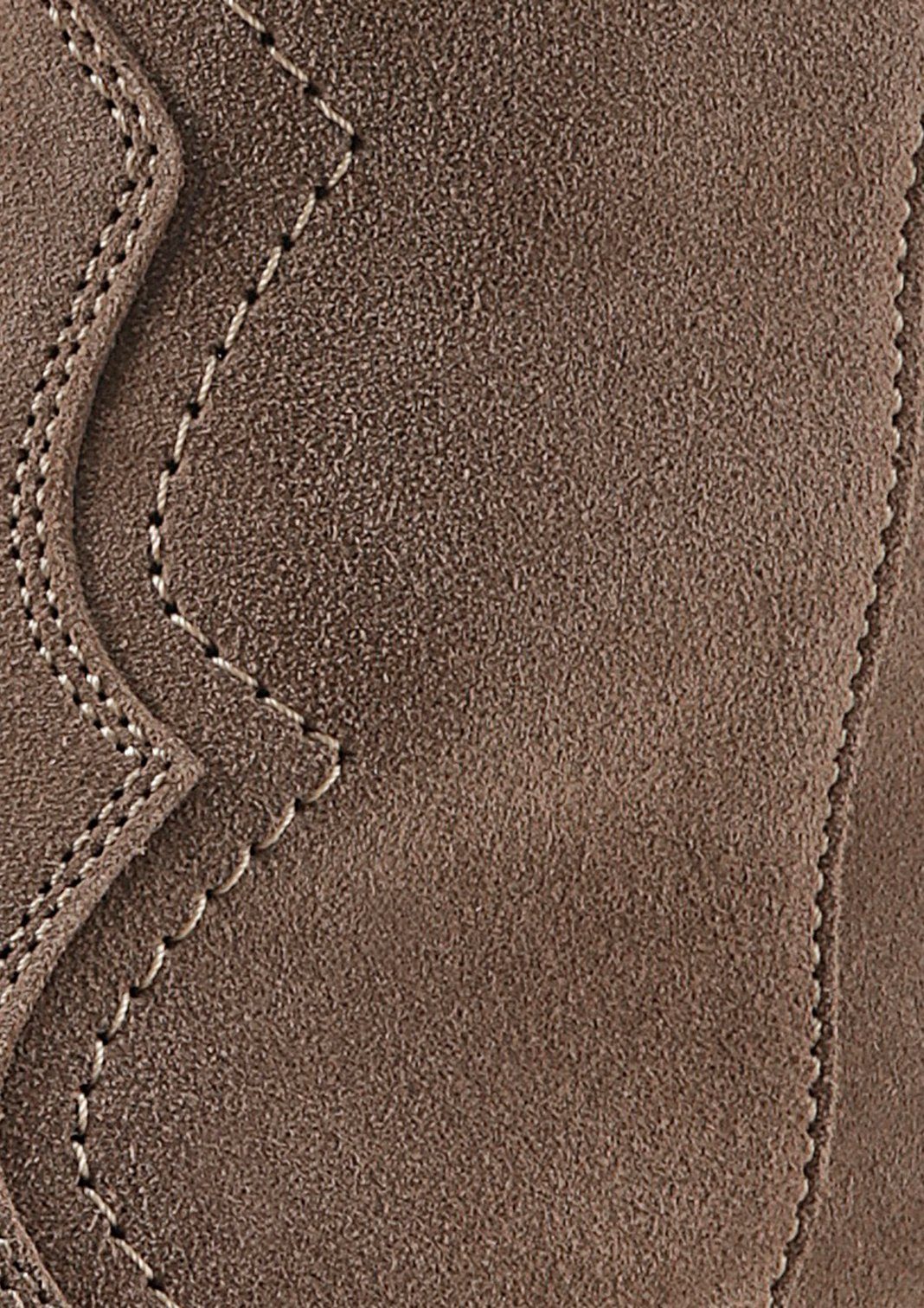 modischen mit Tamaris Kontrastnähten BROWN Cowboy Stiefelette