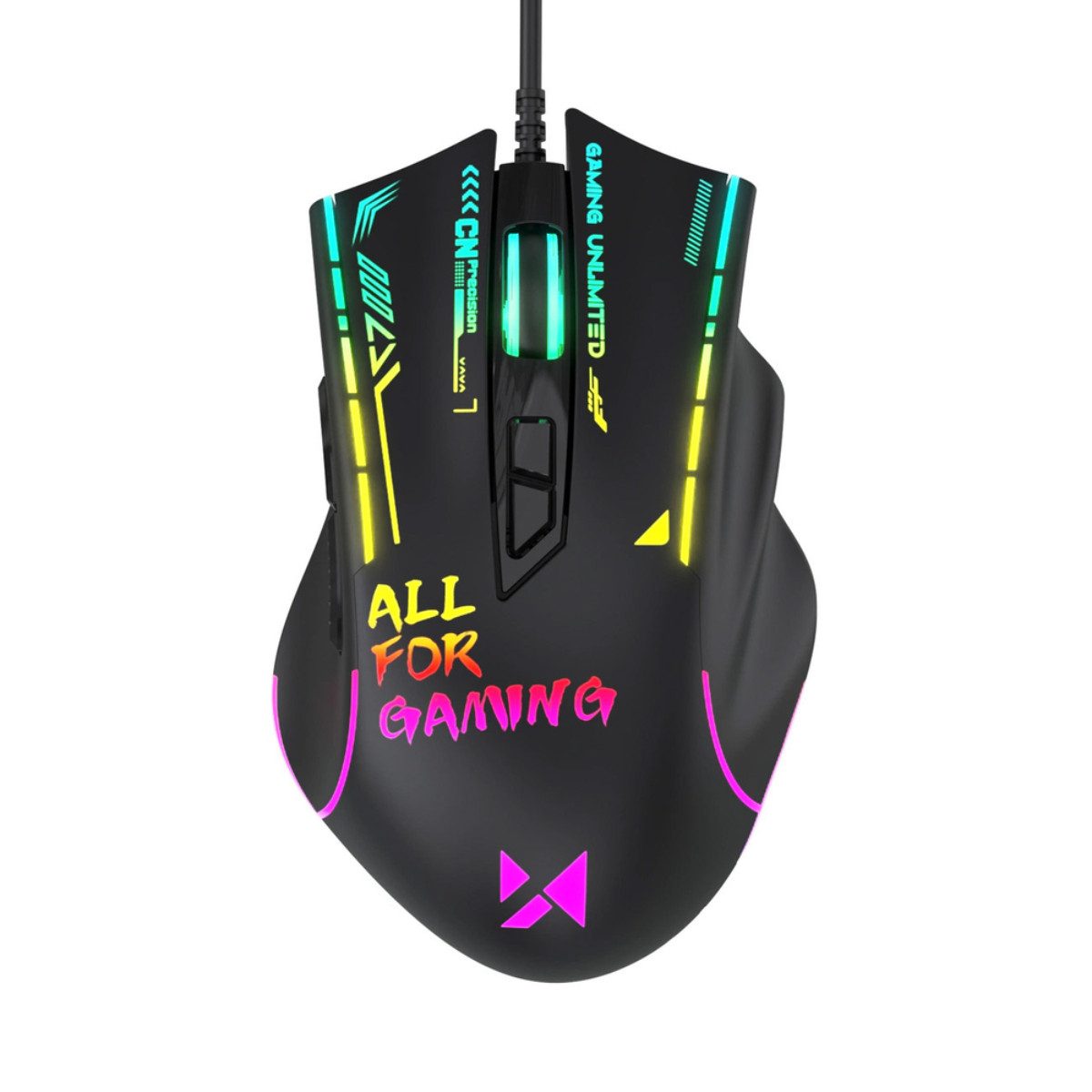 Wozinsky WMGK-7200 Gaming-Maus (Kabel, 125 dpi, RGB Gaming-Maus mit 7200 DPI)