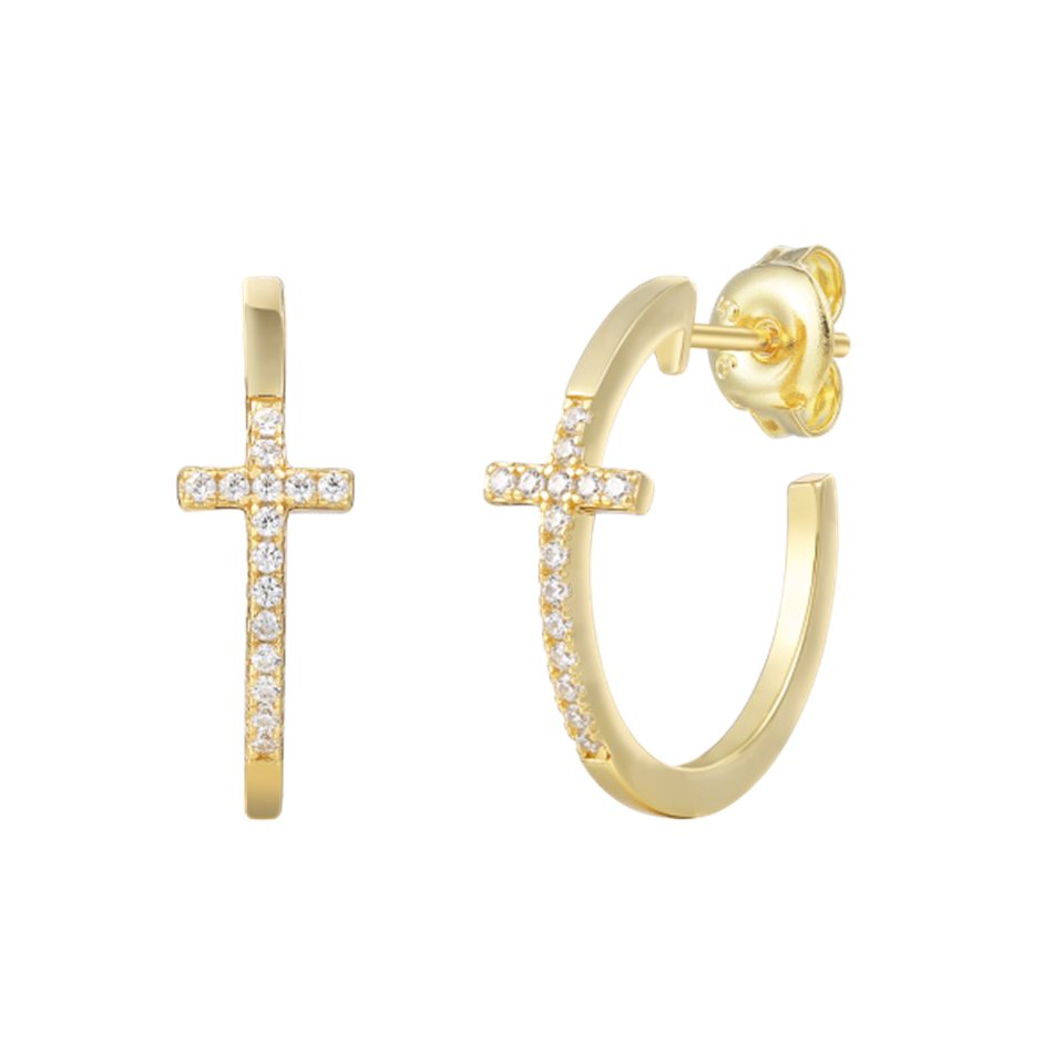 XENOX Paar Creolen XENOX Creolen "Kreuze" vergoldet XS10042G günstig online kaufen