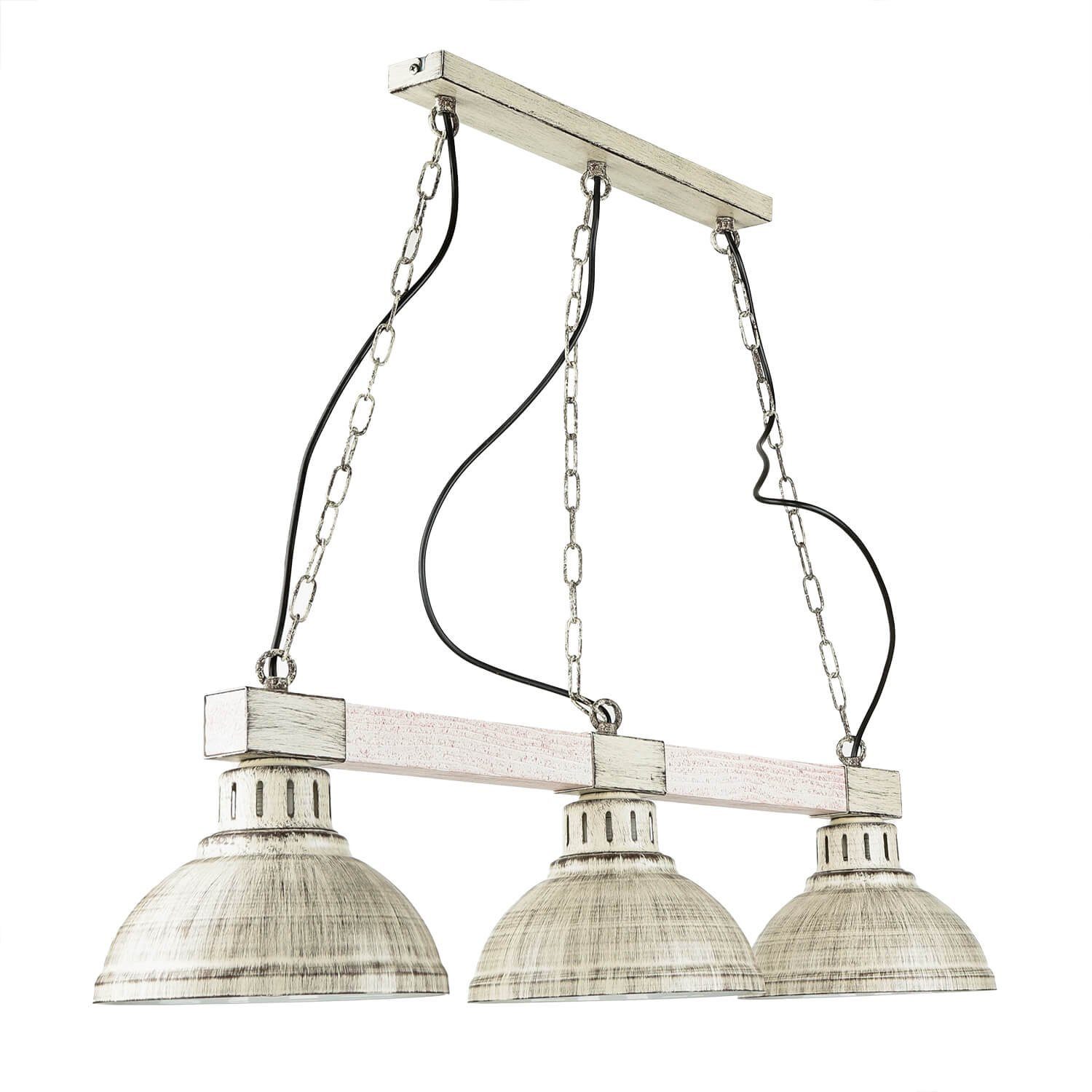 Licht-Erlebnisse Pendelleuchte HAKON, ohne Leuchtmittel, Hängelampe Shabby Chic 3x E27 Decke Lampe