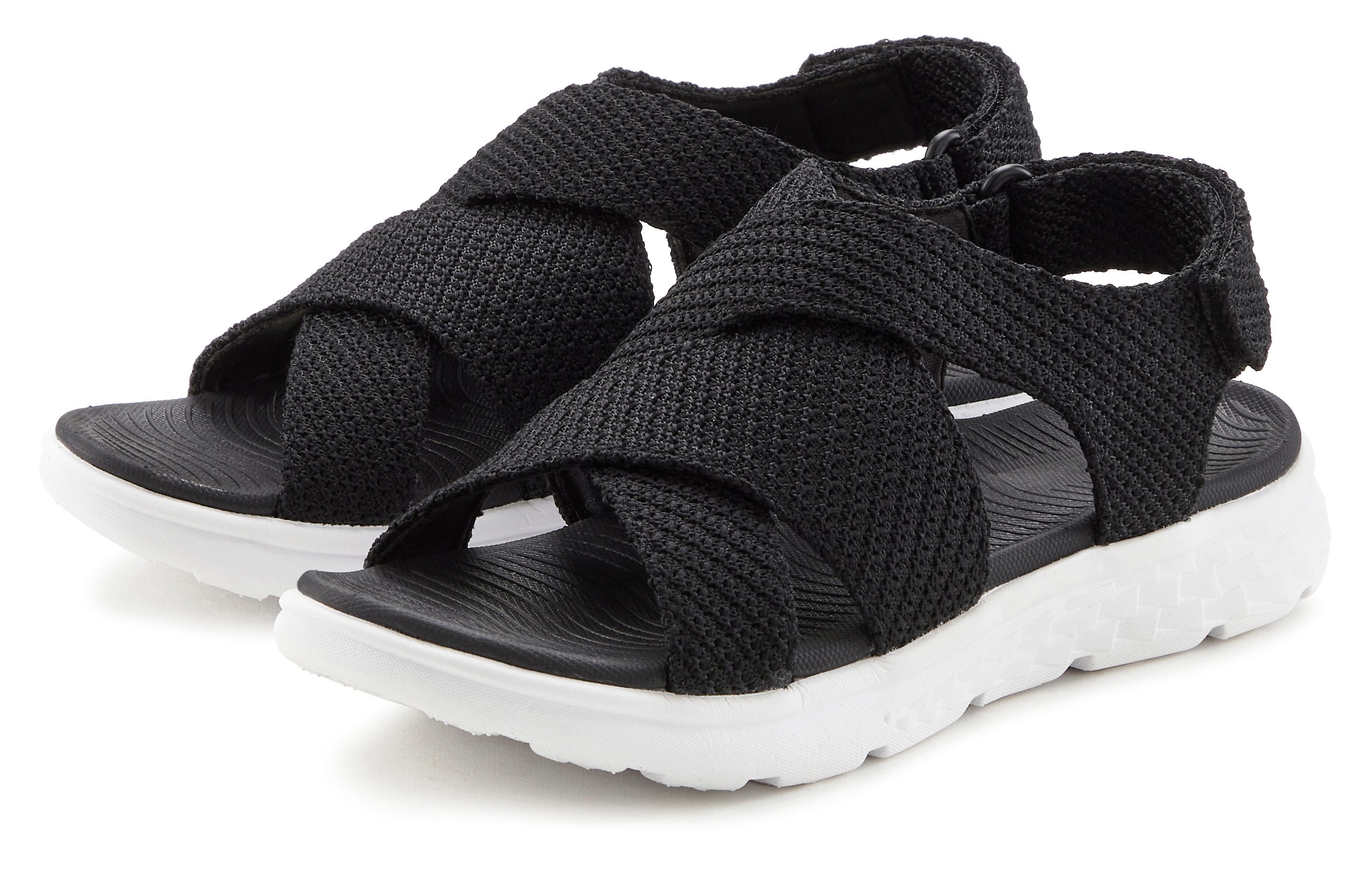 Vivance by Lascana Sandalette, Sommerschuh, offener Schuh Sandale NEU mit Klettverschluss VEGAN