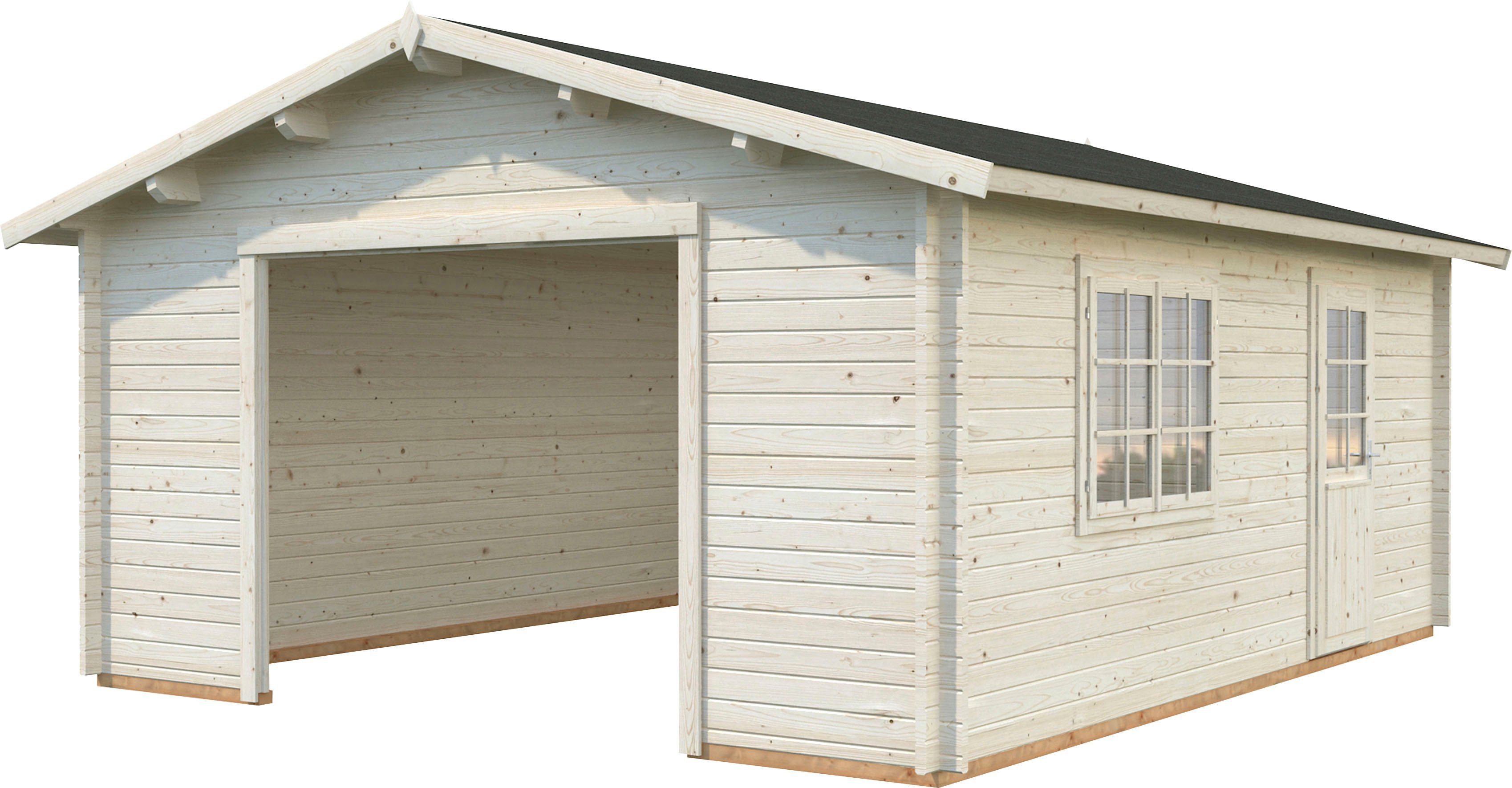 Palmako Garage Roger, BxTxH: 622x596x312 cm, ohne Tor, naturbelassen