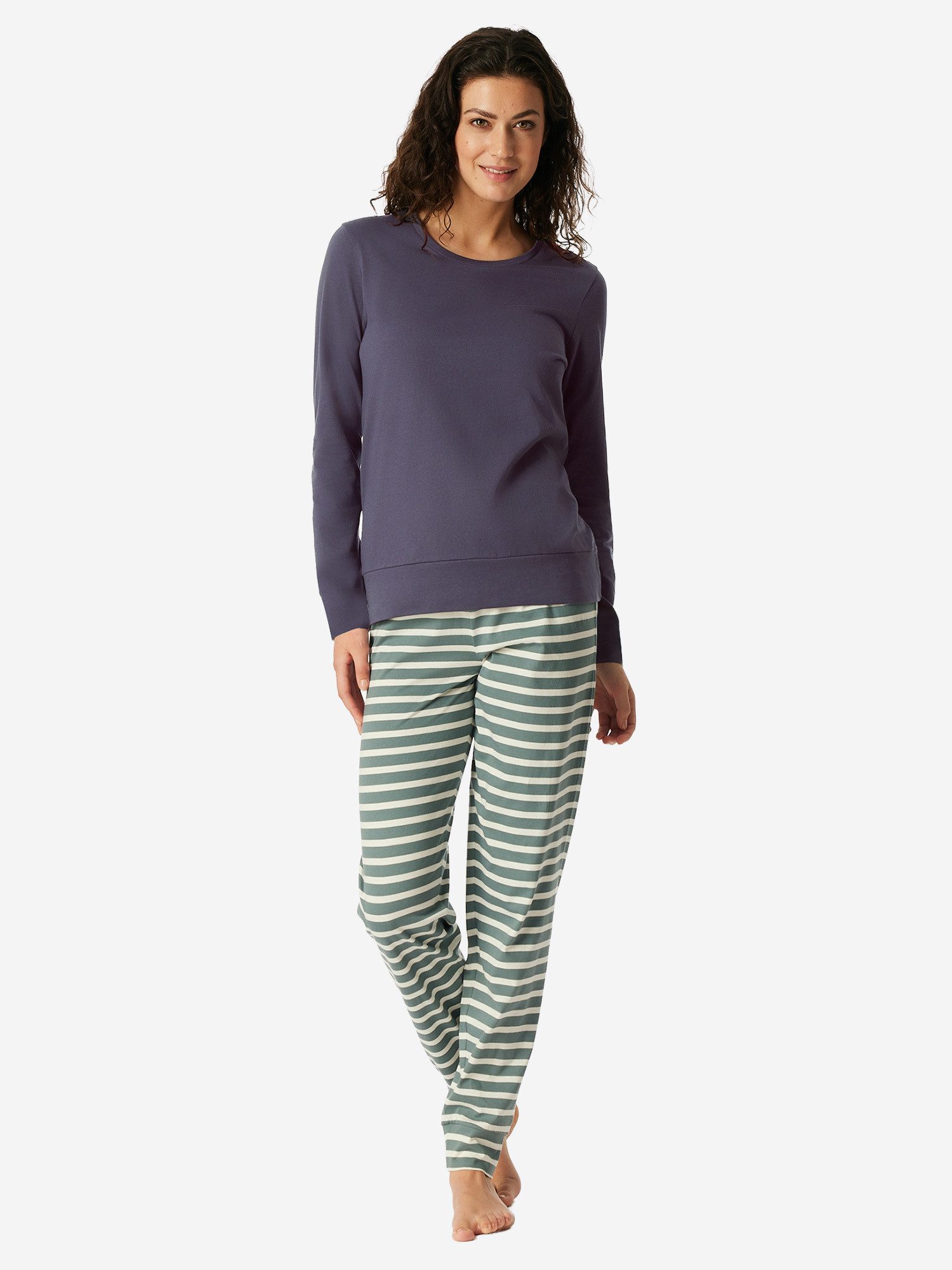 Schiesser Pyjama Casual Basics (2 tlg) Schlafanzug, Pyjama Set, Nachtwäsche