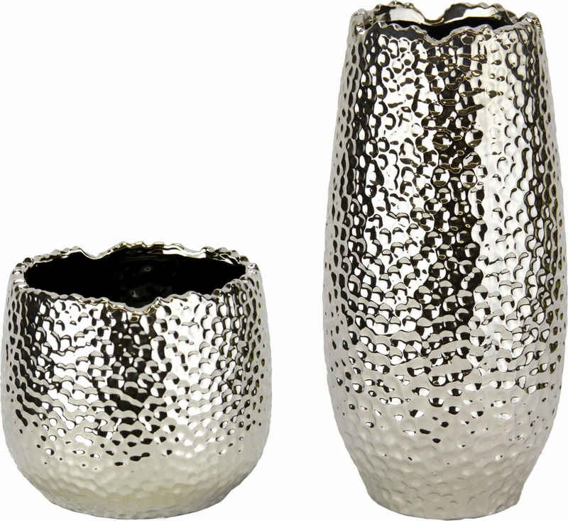 Home affaire Dekovase »Keramik-Vasen« (Set, 2 St)