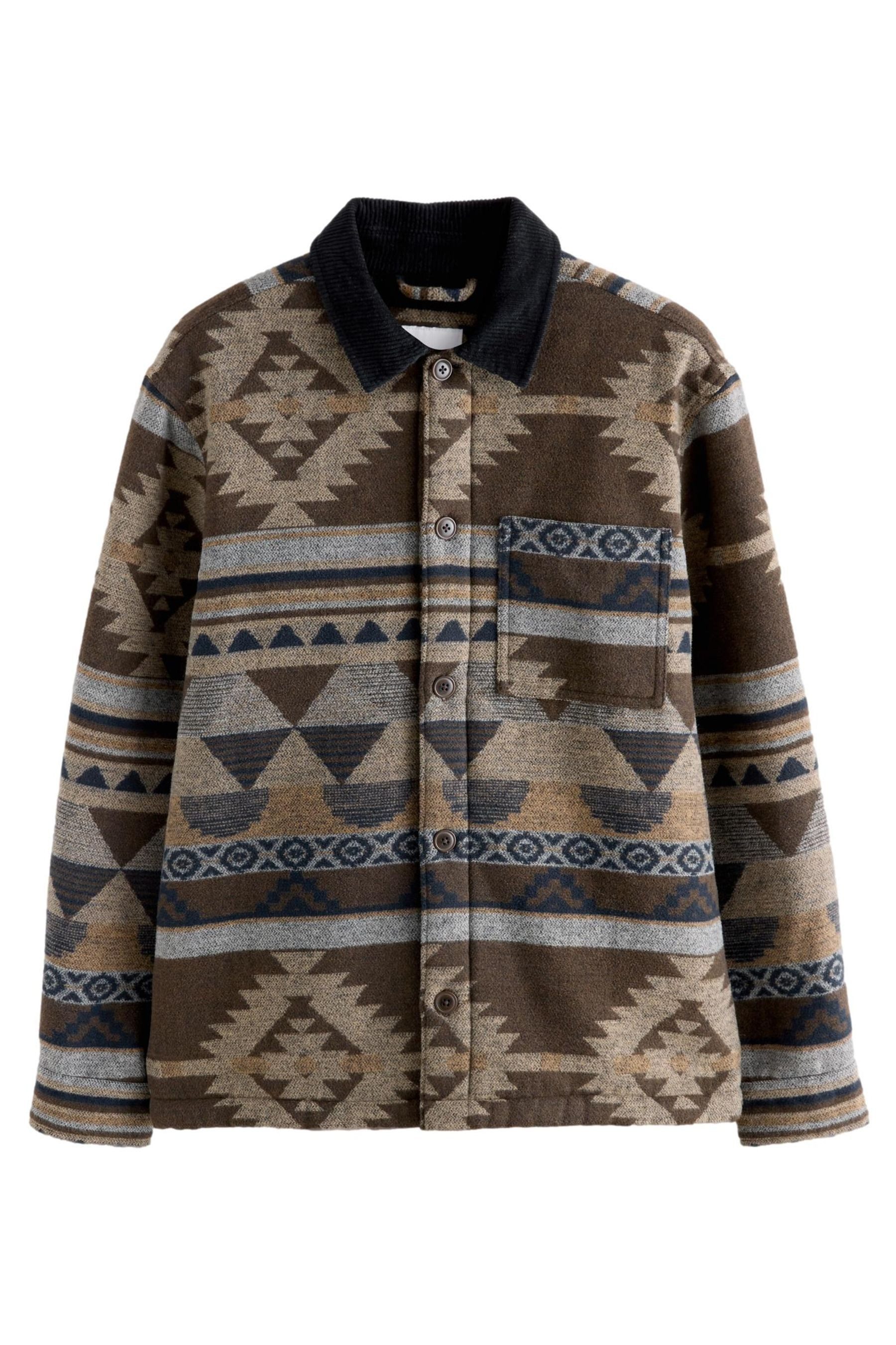 Next Hemdjacke Hemdjacke im Navajo-Stil mit Borgfutter (1-St) günstig online kaufen