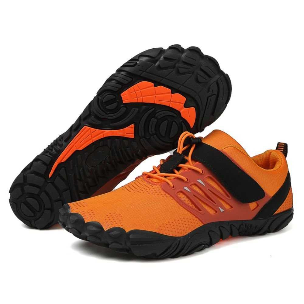 Bergsteiger Casual Atmungsaktiv und Wanderer, HUSKSWARE und orange und (Fitnessschuhe Strapazierfähig Outdoor Barfußschuhe) Barfußschuh rutschfest, für bequem