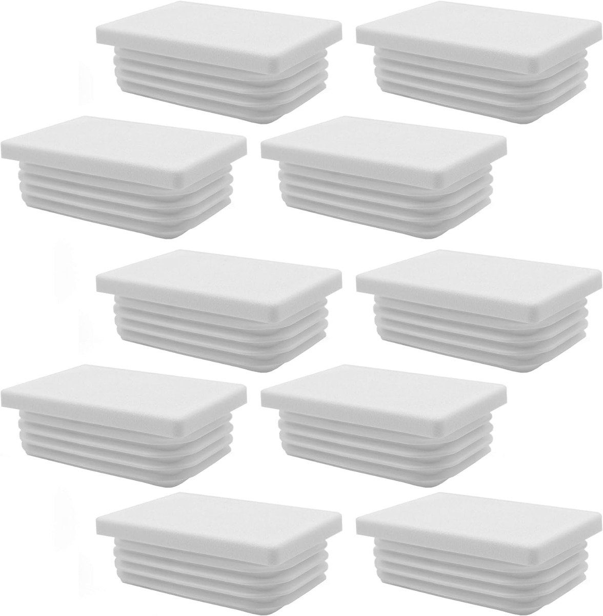 Enkotrade Endkappe Lamellenstopfen rechteckig, (10-St), Weiß, rechteckig, 30 x 20 mm, UV-beständig. Made in Germany