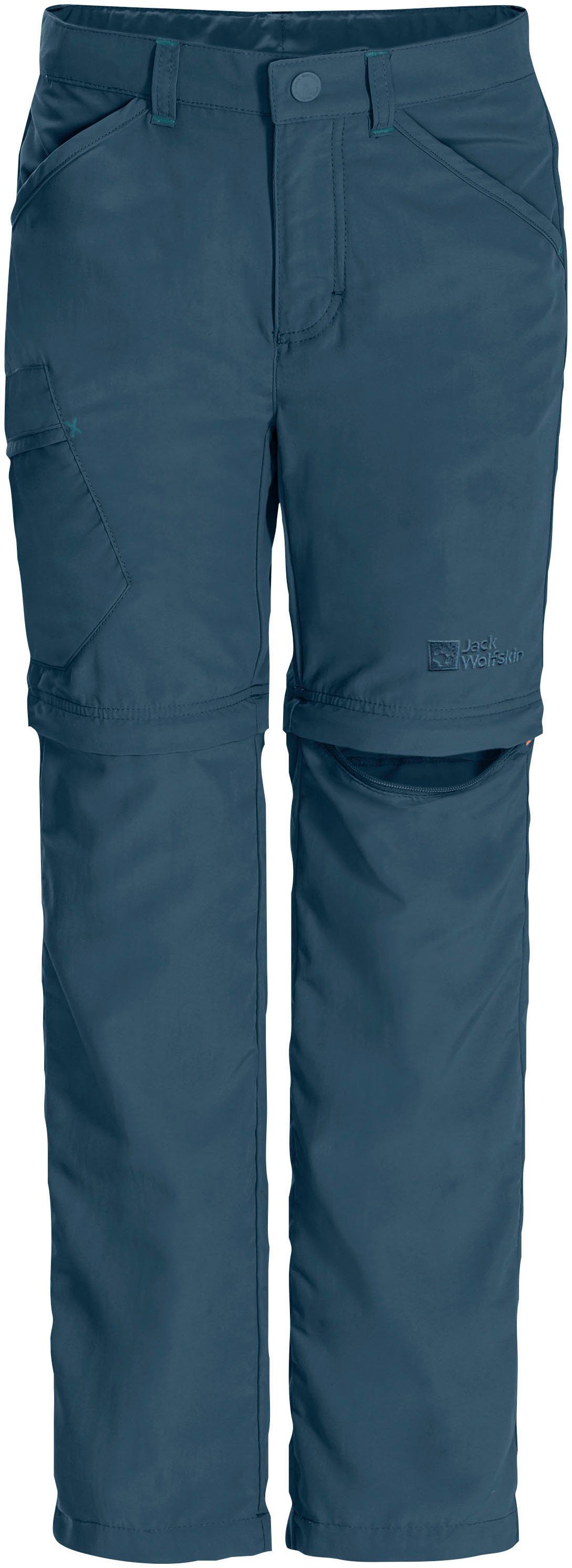 OFF ZIP PANTS Softshellhose K Jack Wolfskin SAFARI schnelltrocknend