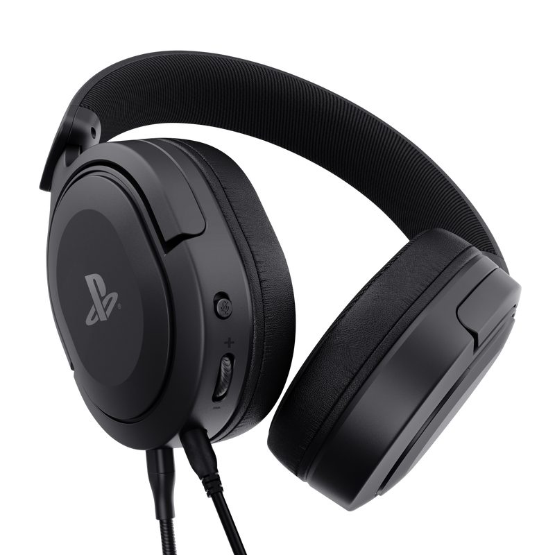 (Stummschaltung, GXT498 HEADSET / black Gaming-Headset Trust für PS5 offiziell / wired FORTA PS5) lizenziert