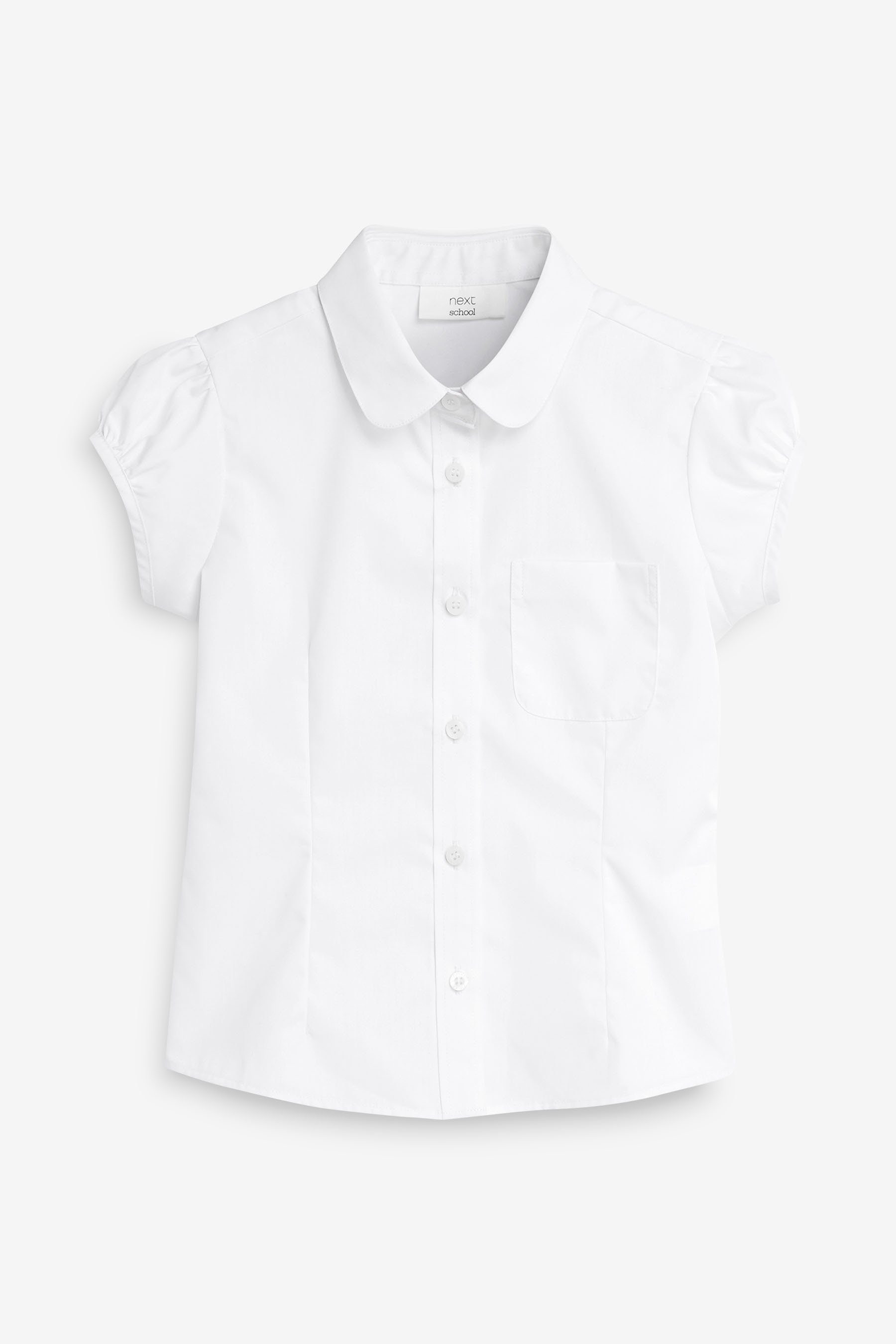 Schulbluse (1-tlg) Langarmbluse White Puffärmeln Next mit