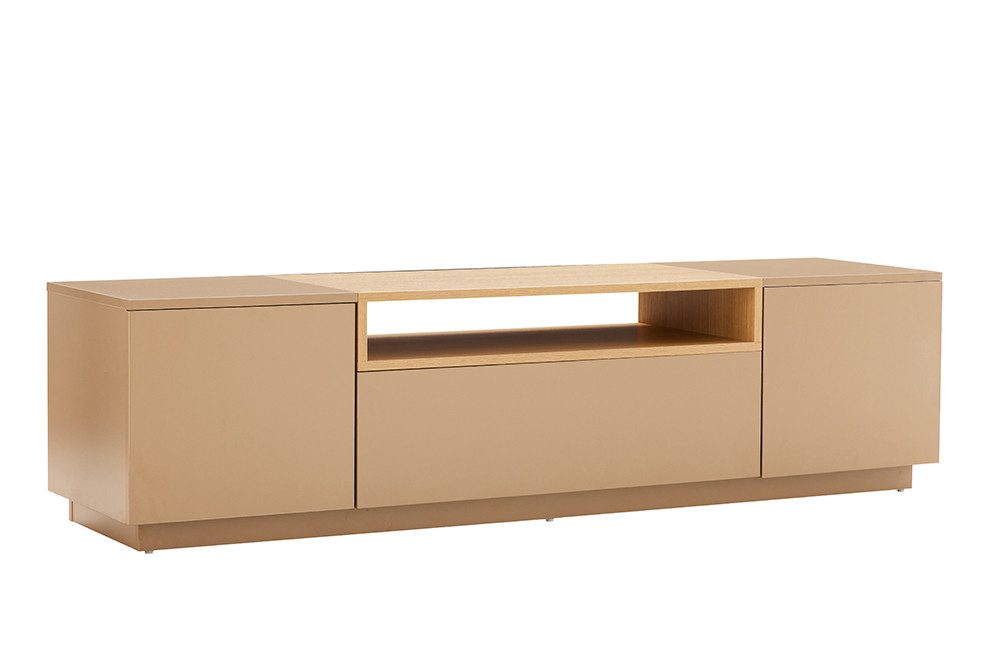 riess-ambiente TV-Board LOFT 160cm natur/greige - stehend, Eichen-Design, 3 Fächer, Schublade (Einzelartikel, 1 St), Sideboard mit Ablage & Stauraum- ideal für Flur, Wohnbereich & TV-Ecke
