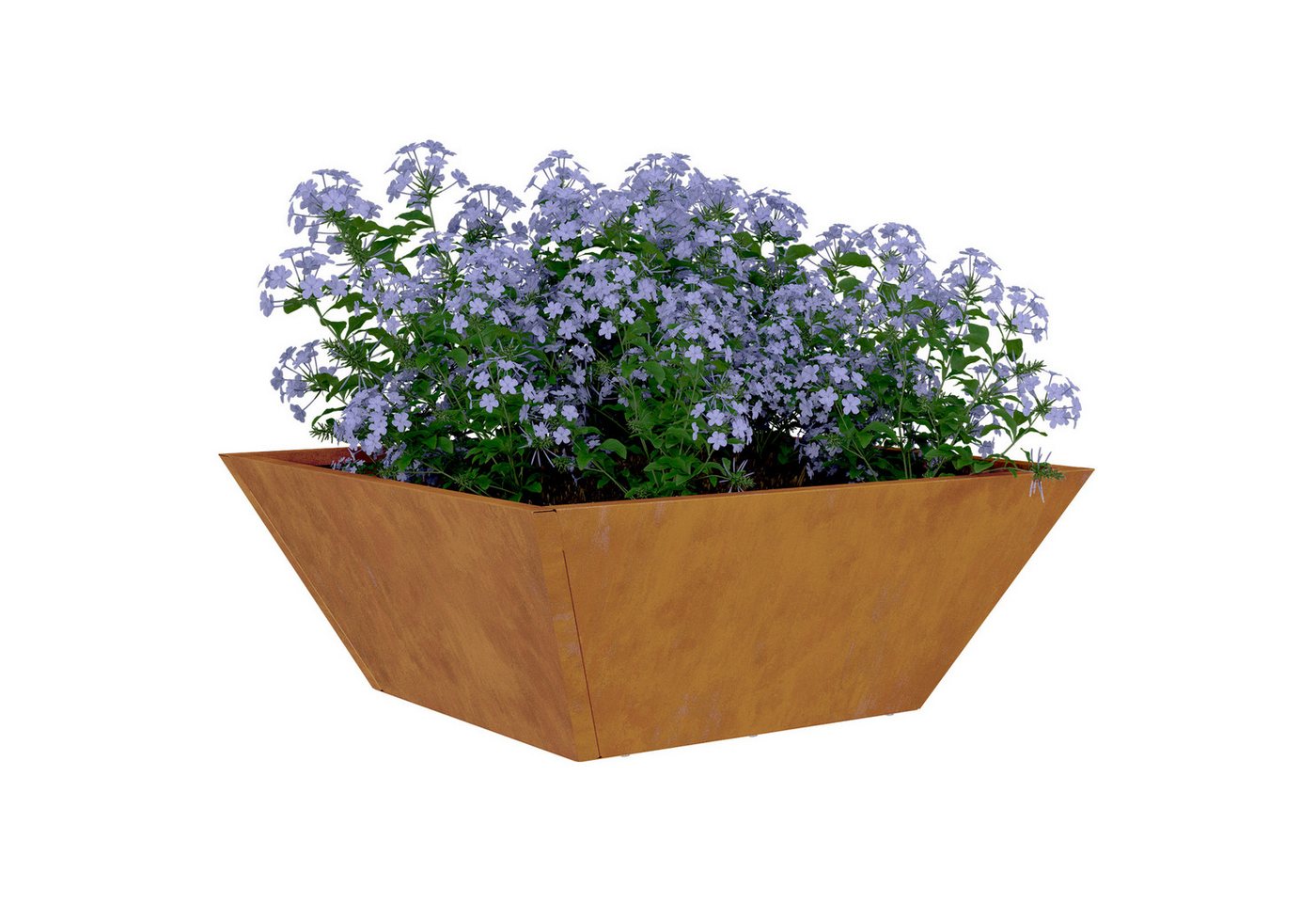 Thumbnail - vidaXL Blumentopf Metallpflanzer Wetterstahl 40 x 40 x 15 cm Dekorative Einlagen (1 St)