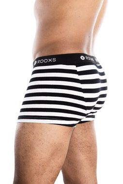 ROOXS Boxershorts Gestreifte Unterhosen Herren Männer (3-St) Baumwolle Retroshorts