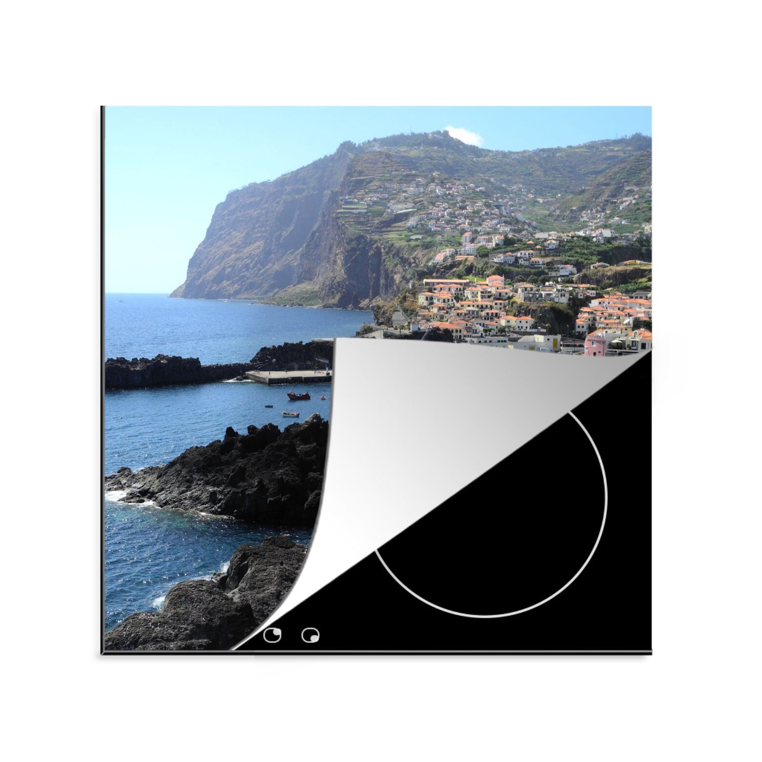 MuchoWow Arbeitsplatte - für Madeira, küche Boot tlg), Vinyl, - Ceranfeldabdeckung, cm, (1 78x78 Portugal Herdblende-/Abdeckplatte