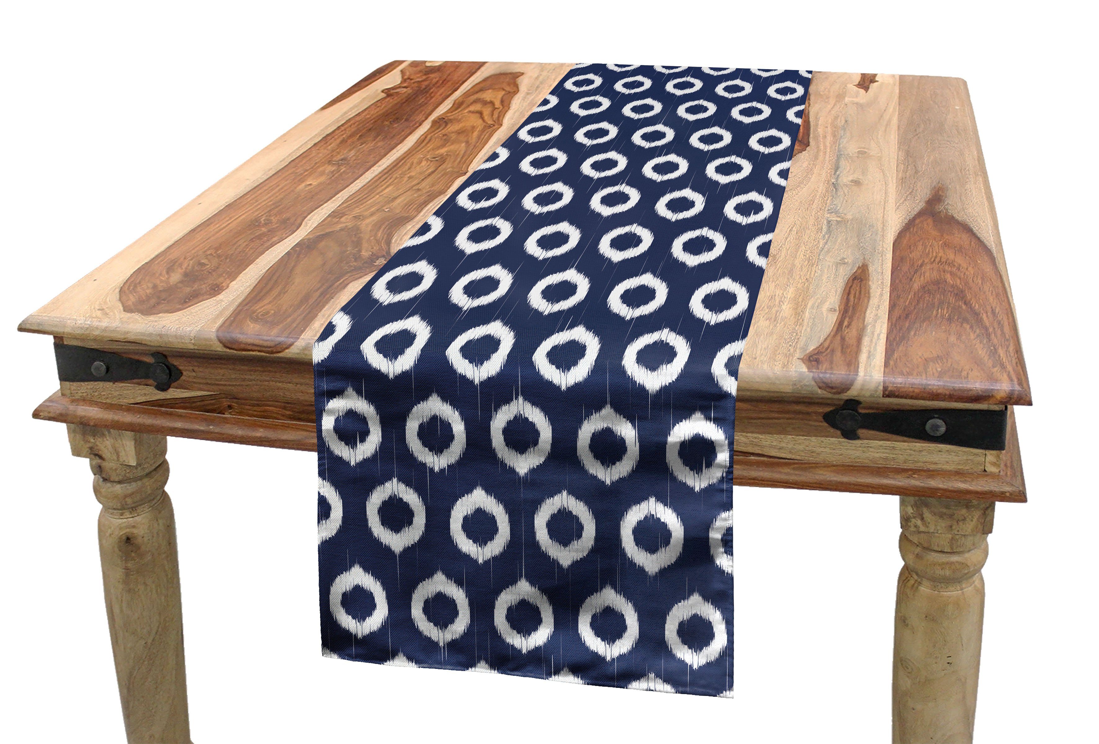 Abakuhaus Tischläufer Esszimmer Küche Rechteckiger Dekorativer Tischläufer, Navy blau Grunge Sketchy Entwurf