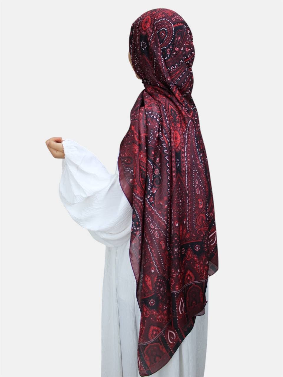 Aymasal Kopftuch Soft Boheme Hijab Bohemian Vintage Kopftuch Scarf Schal Islam 180x72, Bohemian Style, weicher Stoff, 180x72