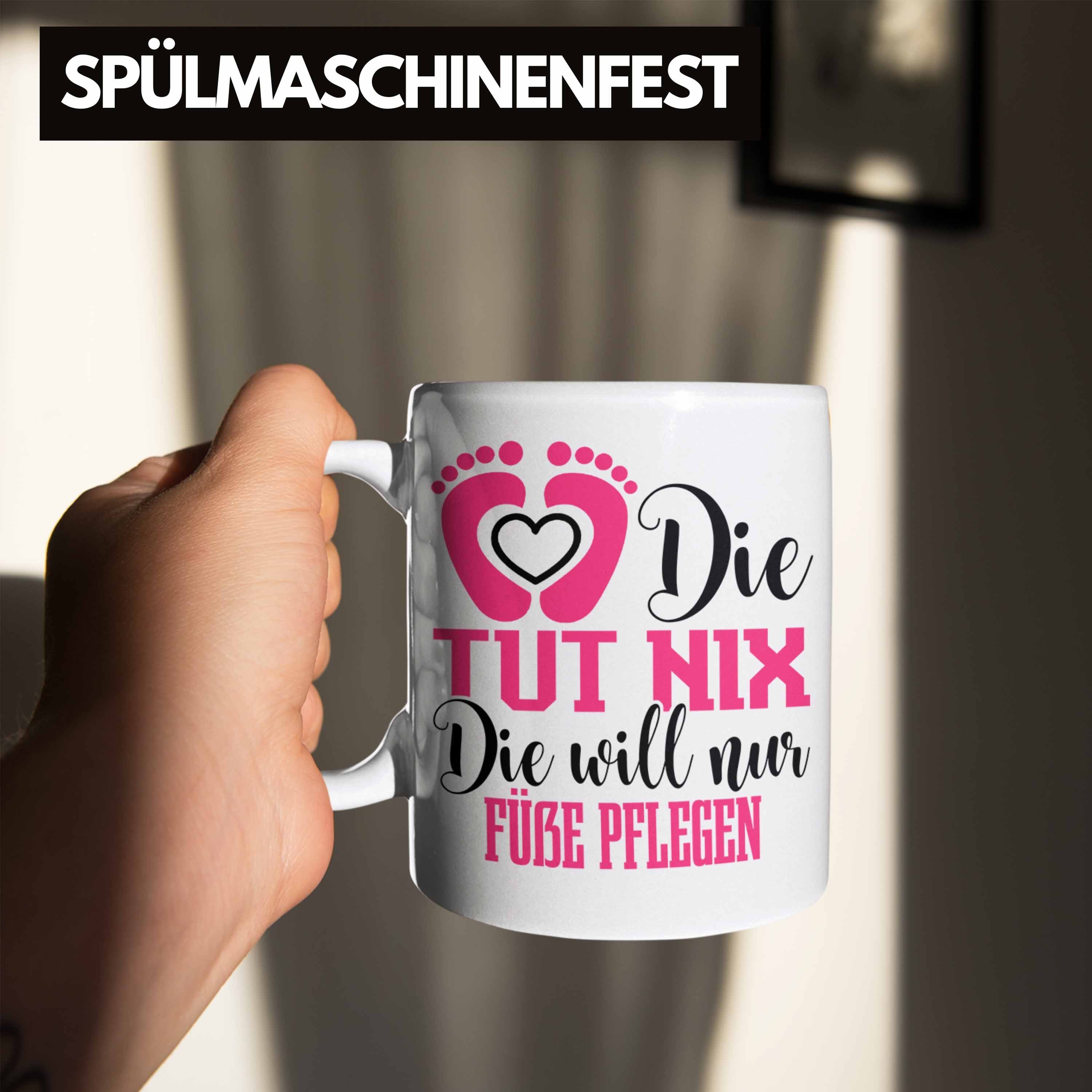 Fußpflegerinnen für Weiss Tasse Trendation Tasse für Fußpflege Geschenk Lustige