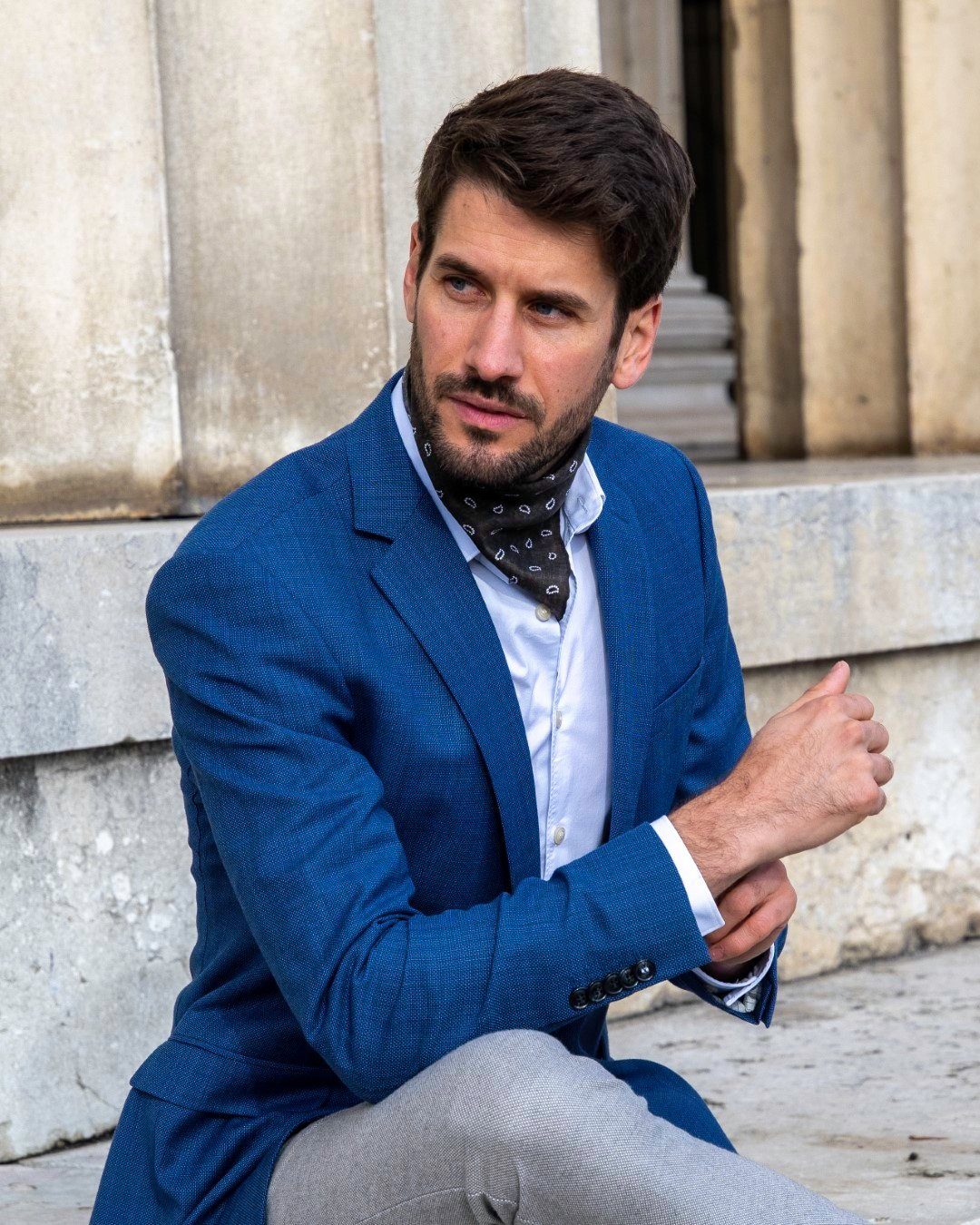 MayTree Seidentuch Herren handrolliert aus Twill-Seide 53x53, Stone-washed- günstig online kaufen