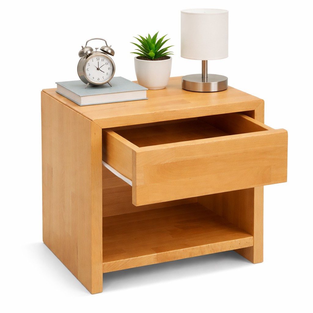 bv-vertrieb Nachtkonsole Nachtkonsole 40x46x33 Schubladen-Nachtschrank Buche Nachttisch #4116