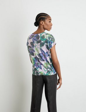 GERRY WEBER Shirttop Floral gemustertes Shirt mit Ausbrenner-Qualität