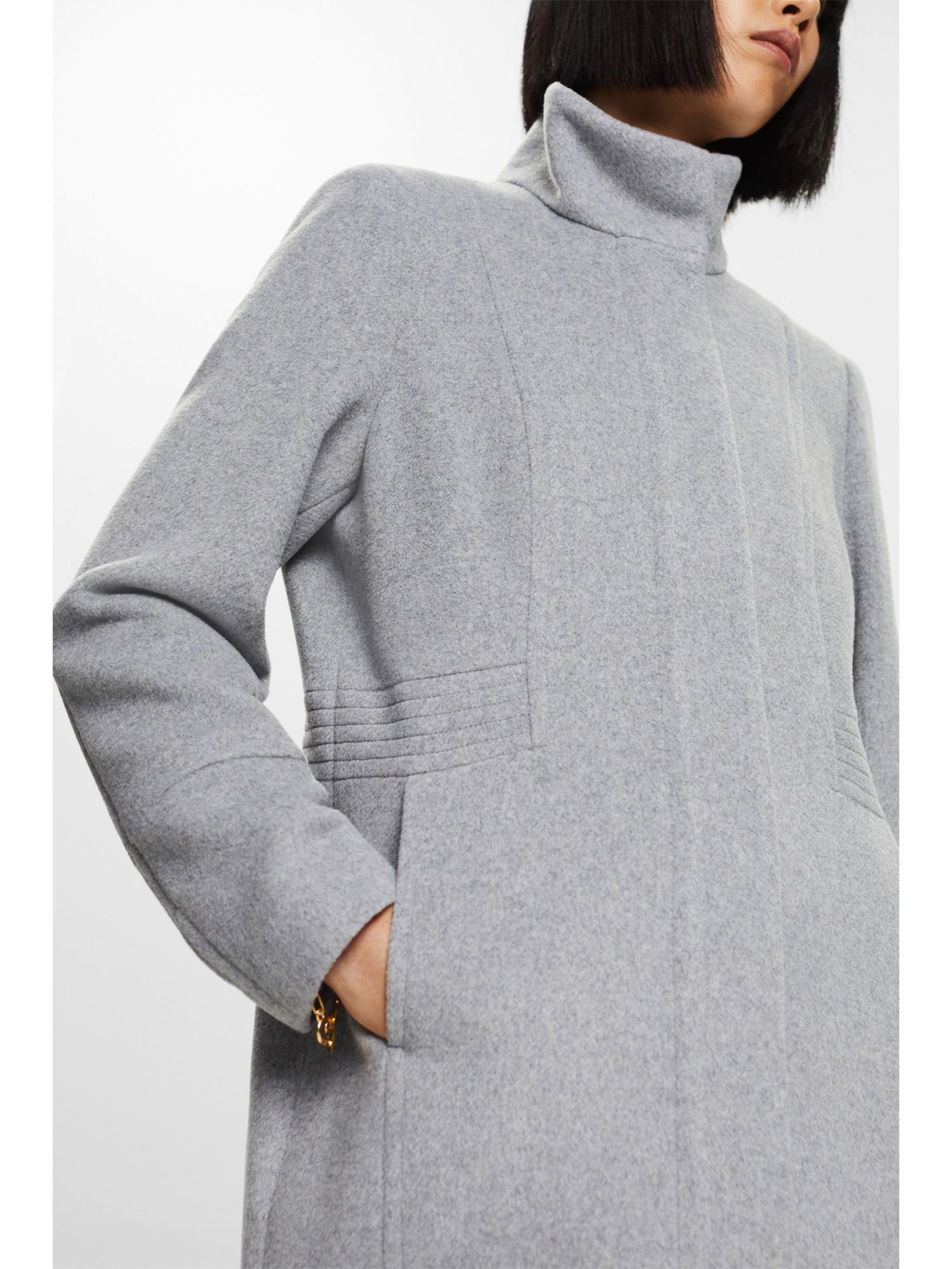 Esprit Collection Wollmantel Recycelt: Mantel Wolle mit
