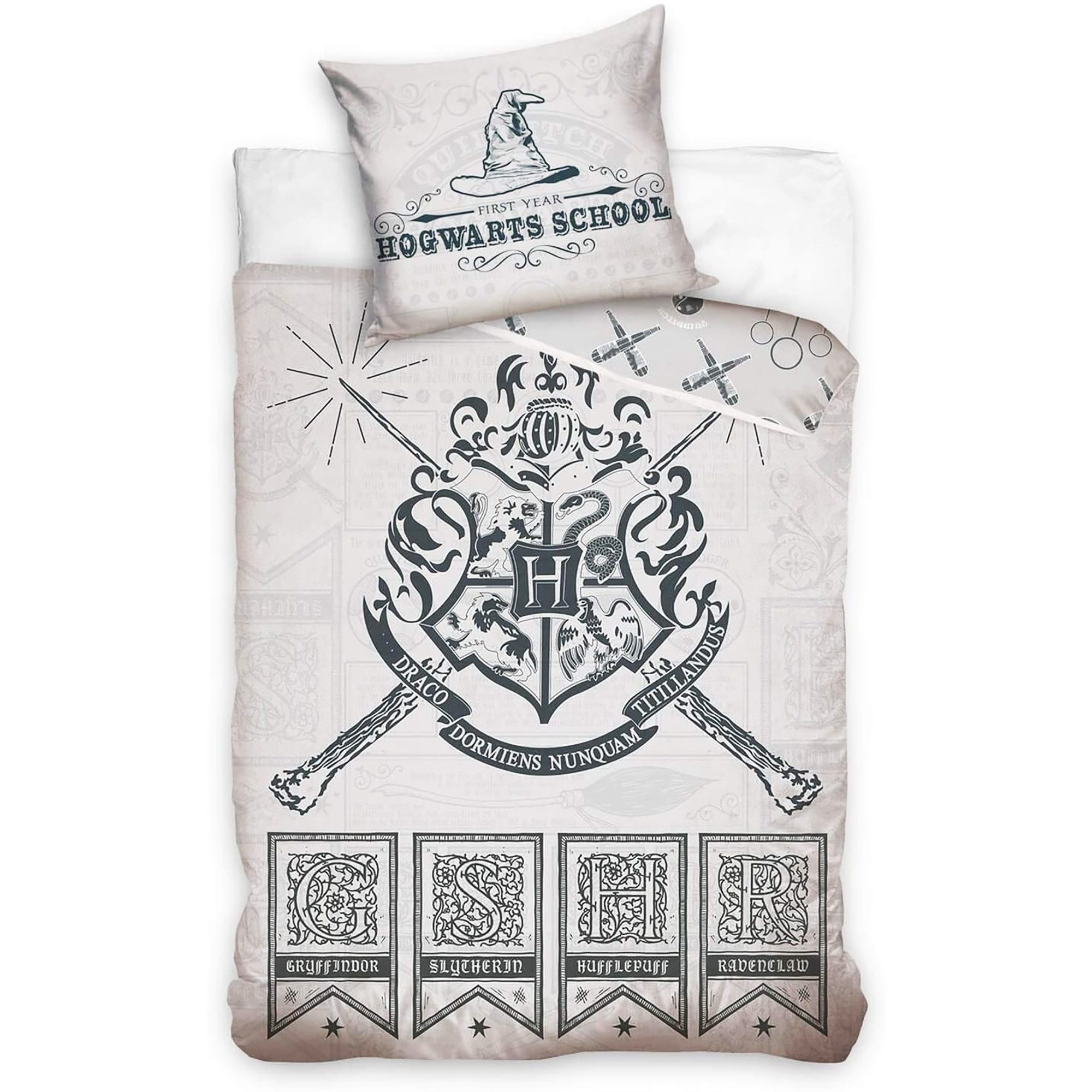 Kinderbettwäsche Harry Potter School Bettwäsche Linon / Renforcé 272 Hut Bettbezug
