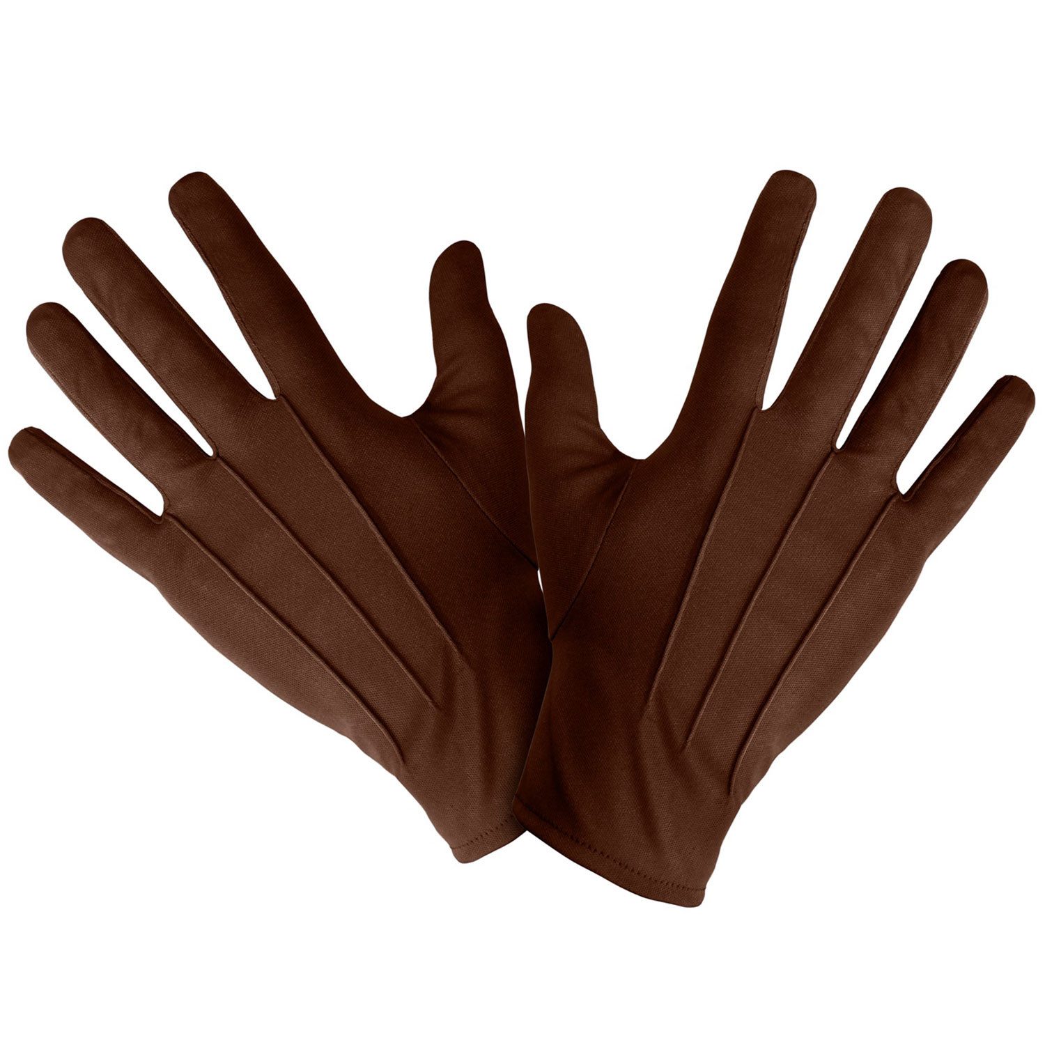 Widmann S.r.l. Kostüm Kurze Handschuhe 'L.A.' zum Kostüm 31 cm, Braun