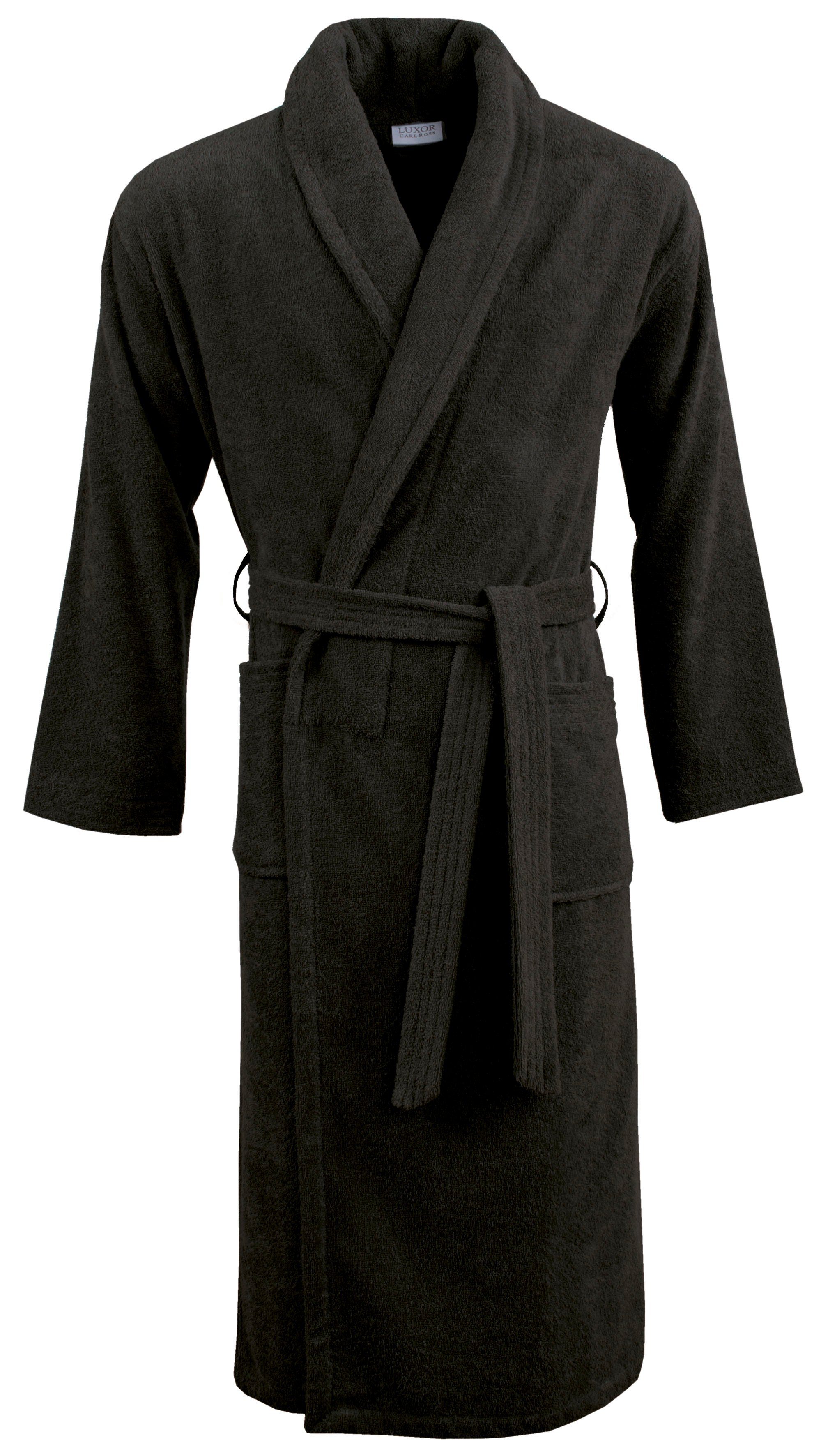 Carl Ross Unisex-Bademantel 96200, Langform, Frottier, Schalkragen, Gürtel, günstig online kaufen