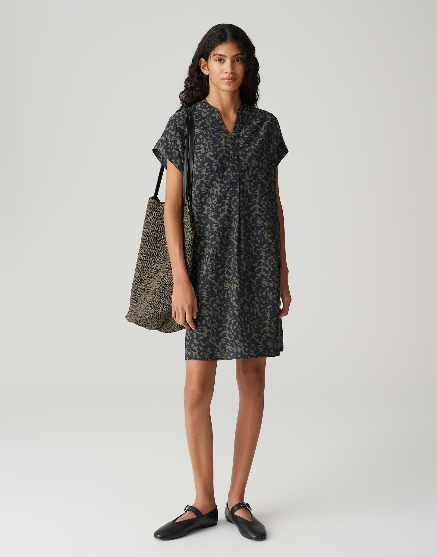 OPUS Hemdblusenkleid WULARA SHADOW aus Modalmix