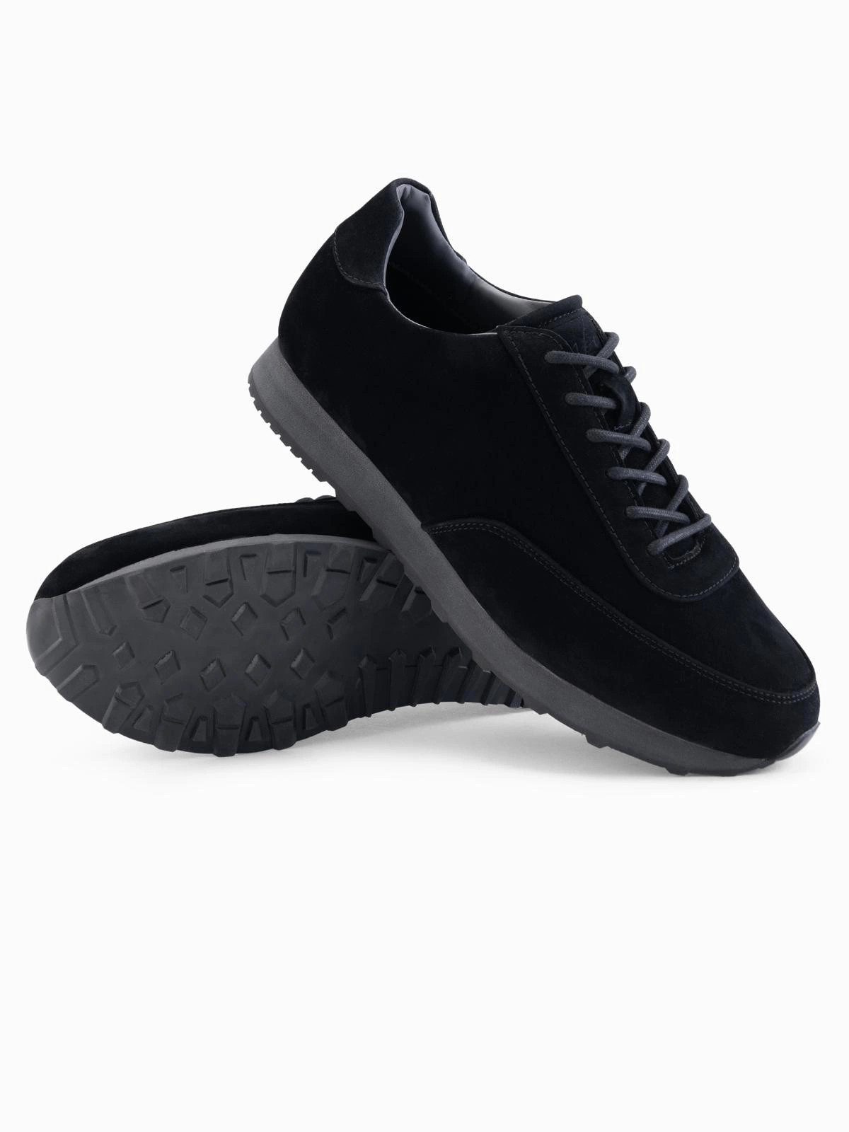 OMBRE Sportliche Herren-Sneaker-Schuhe aus Öko-Leder mit Wildleder-Finish S günstig online kaufen
