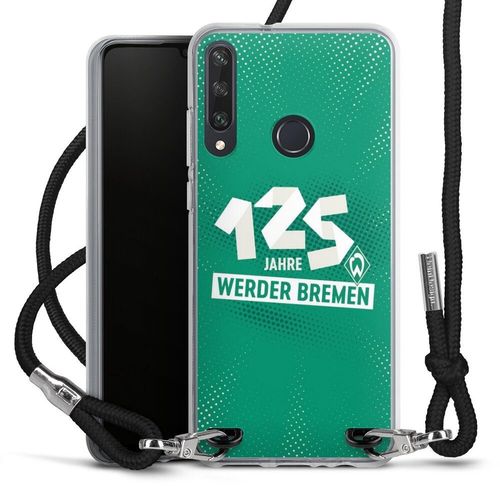DeinDesign Handyhülle 125 Jahre Werder Bremen Offizielles Lizenzprodukt, Huawei Y6p Handykette Hülle mit Band Case zum Umhängen Cover mit Kette