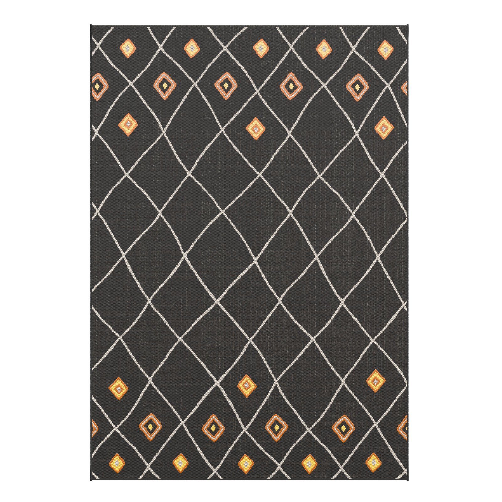 Teppich Ben, 2 & Farben, Braun Karat, Outdoor Höhe: Rechteckig, 7 pflegeleicht, 4 In- Größen, geeignet, mm, 100% Wohnzimmer Polypropylen