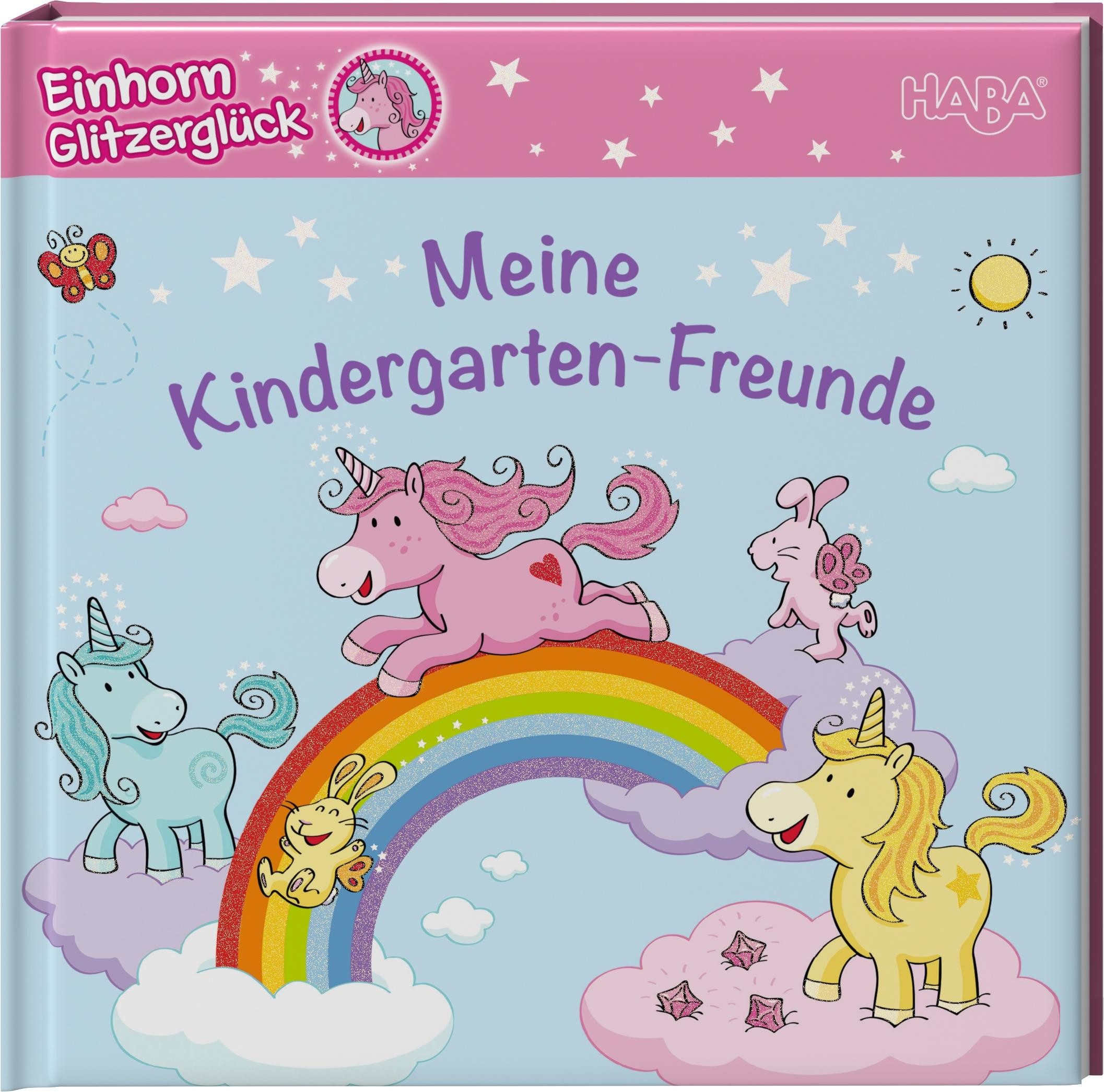 einhorn Poesiealbum Meine Kindergarten-Freunde - Einhorn Glitzerglück