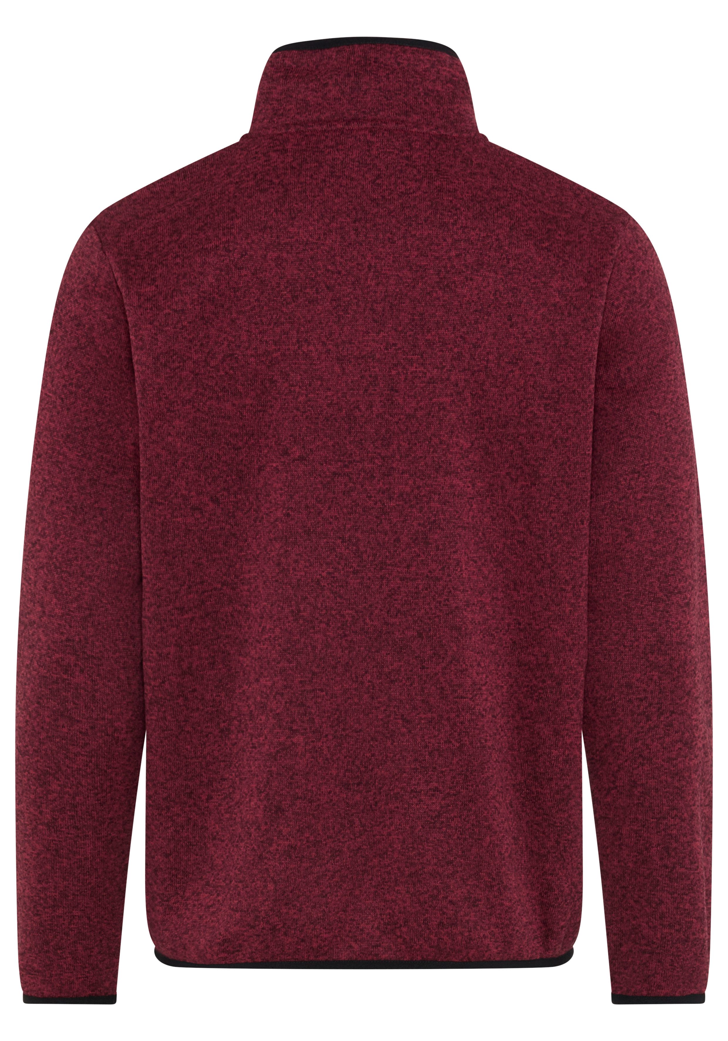 Man's World Fleecepullover mit hoch geschlossenem Ausschnitt, melierte Optik, sportlicher Stil – Bild 5 von 5