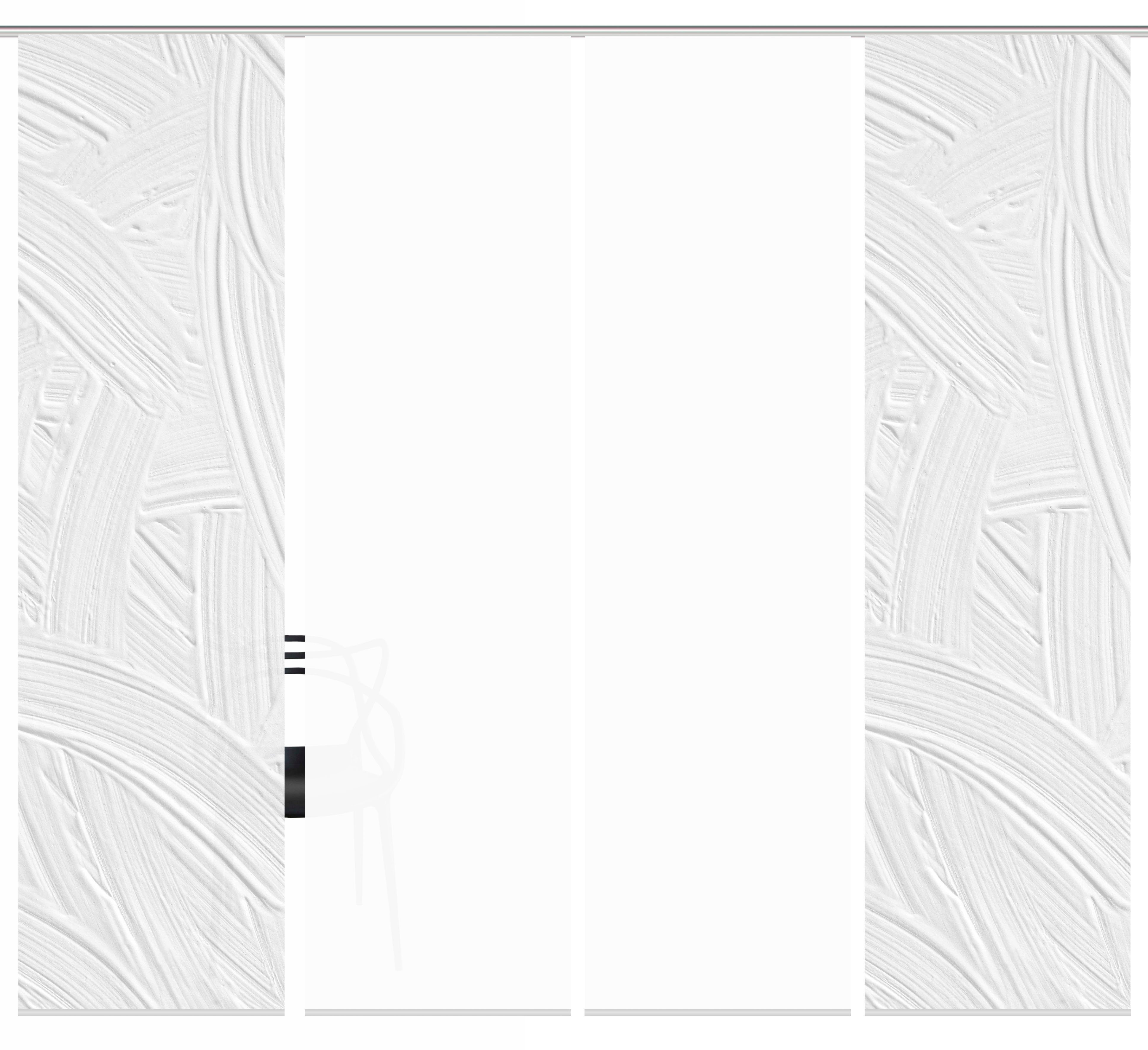 HOME WOHNIDEEN Schiebegardine TALIA 4er SET (4 St), Paneelwagen, blickdicht, Schiebevorhang Digidruck 4er Set TALIA
