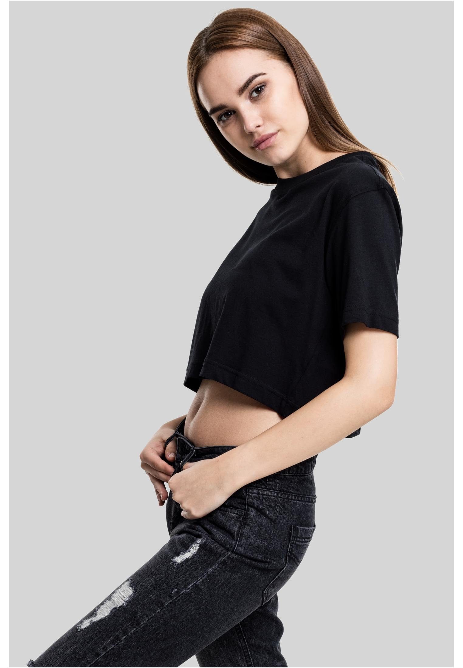 Short Damen Oversized Ladies T-Shirt black URBAN CLASSICS Tee (1-tlg)