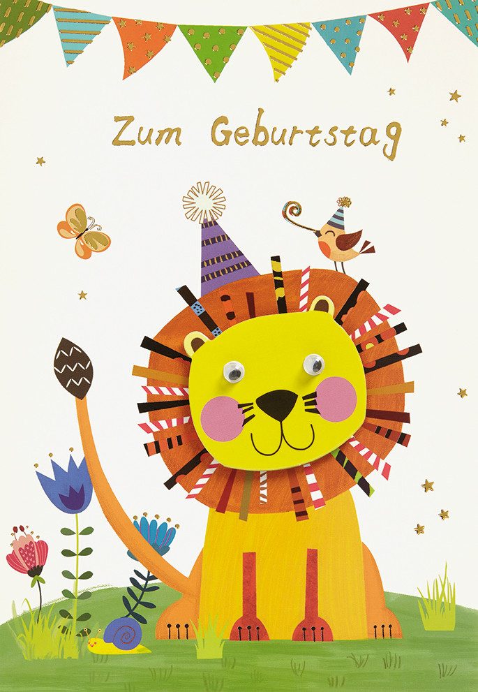 Perleberg Grußkarten Kindergeburtstag - Glückwunschkarte im Format 11,5x17cm mit Umschlag