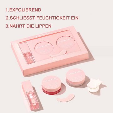 Scheiffy Lippenpflege-Set Lippenpflege-Set, Lippenpeeling, Lippenmaske, Lippenöl, Lippenbalsam