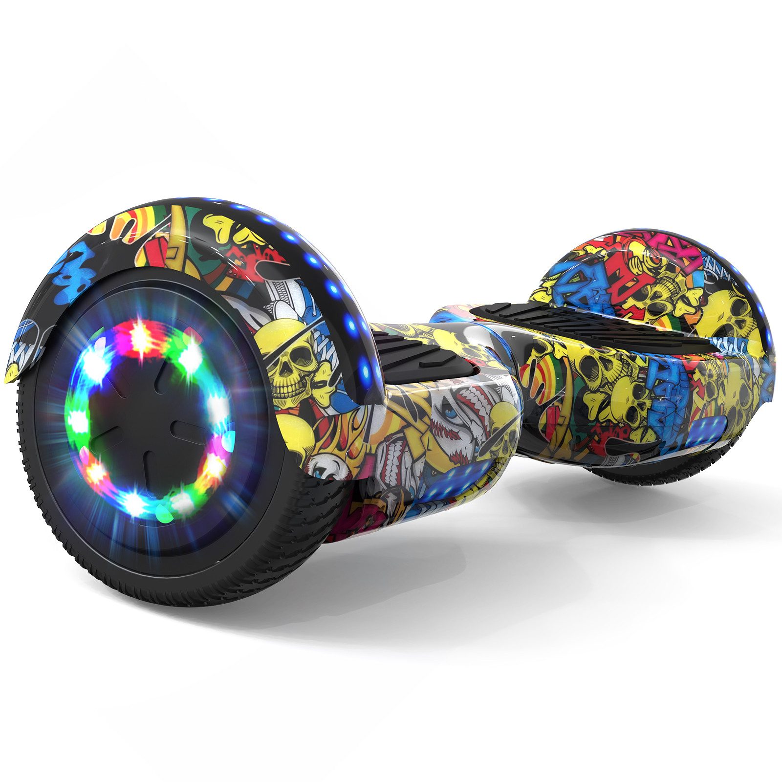 Balance Scooter JD6, 6,5 Zoll Zweimotoren Hoverboard, mit LED-Leuchten und Bluetooth