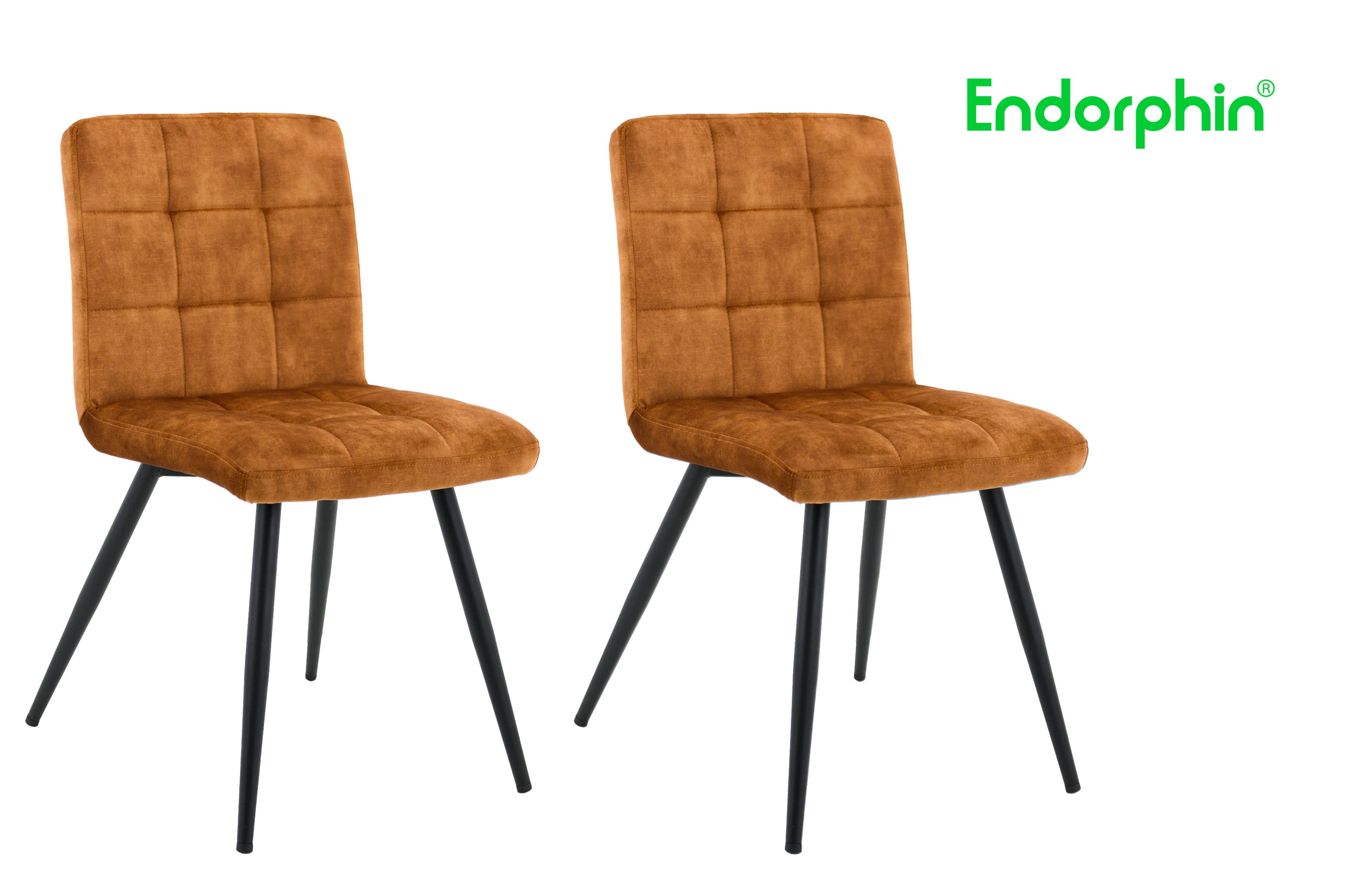 Esszimmerstuhl Design Stuhl 2er Pack in orange
