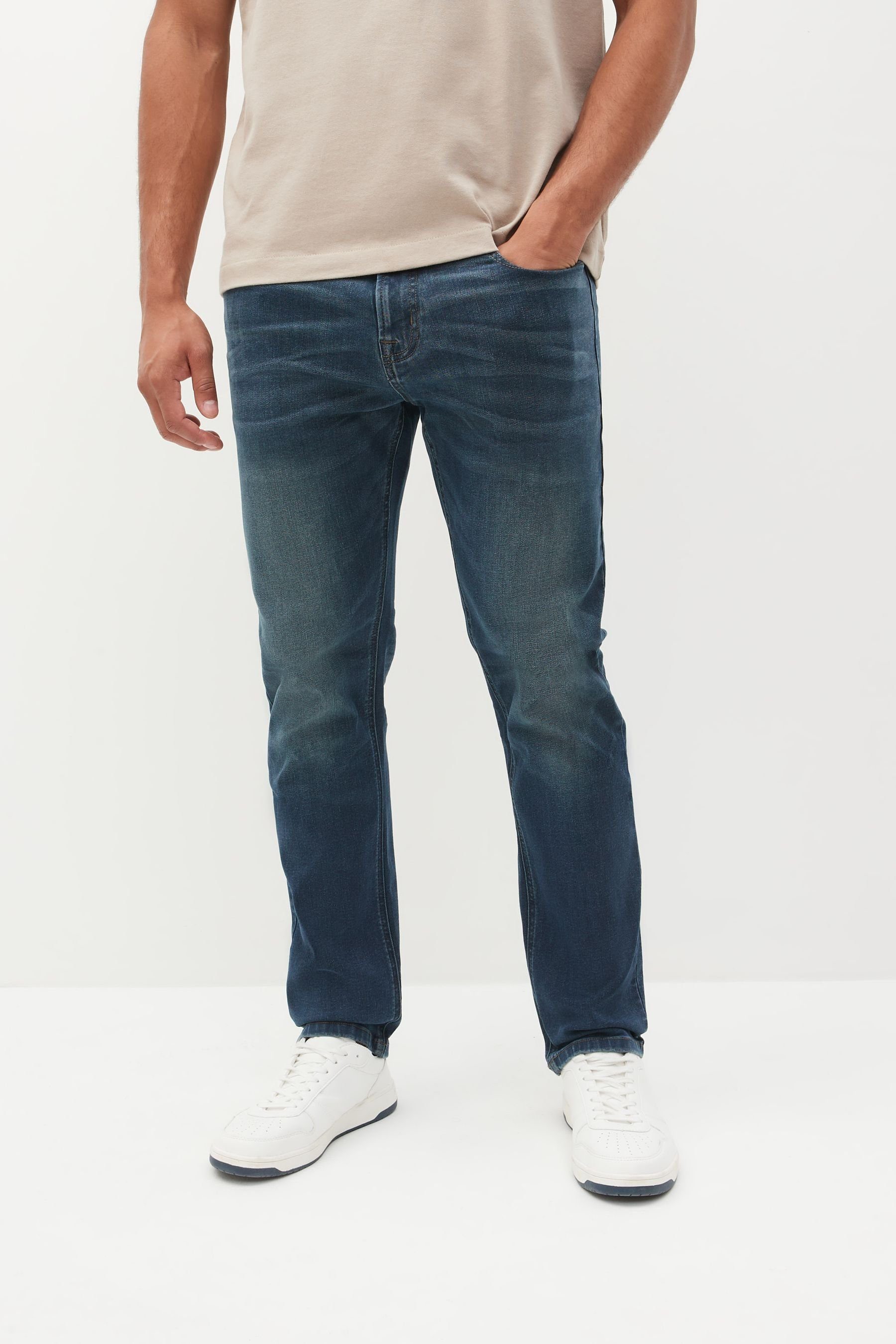 Motionflex Slim (1-tlg) Next - Blue/Grey Slim-fit-Jeans Jeans