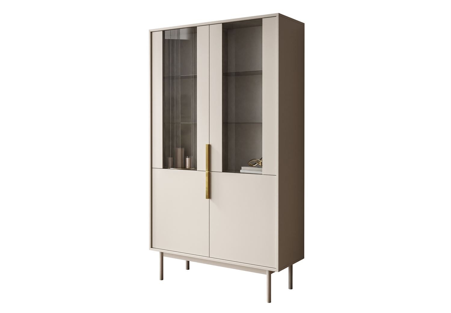 Lookway Standvitrine MIRACLE elegante Glasvitrine für stilvolles Wohnzimmer Breite: 104 cm