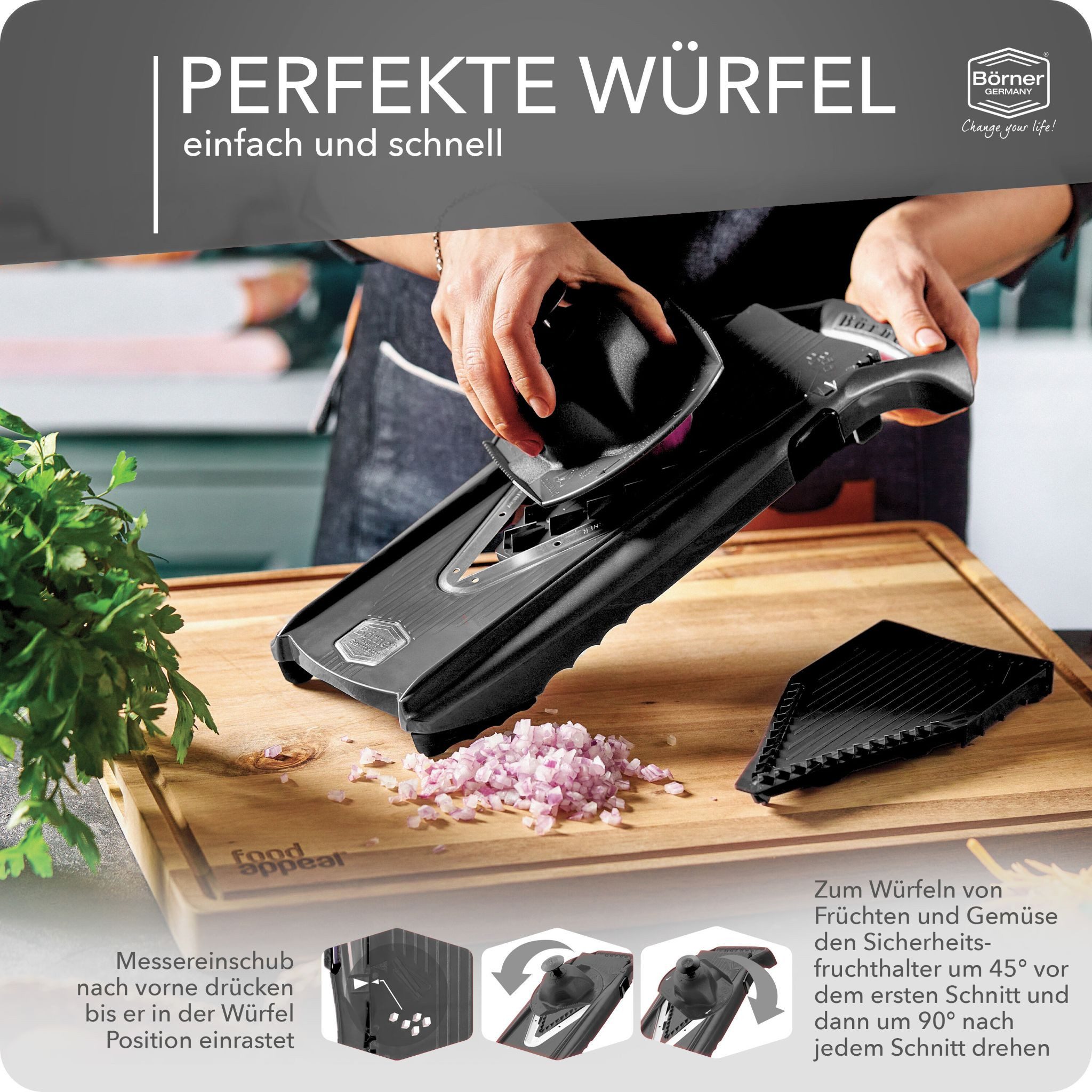 Börner Gemüsehobel Börner Gemüsehobel Gemüsehobel V5 PowerLine Profi Set – Bild 5 von 5
